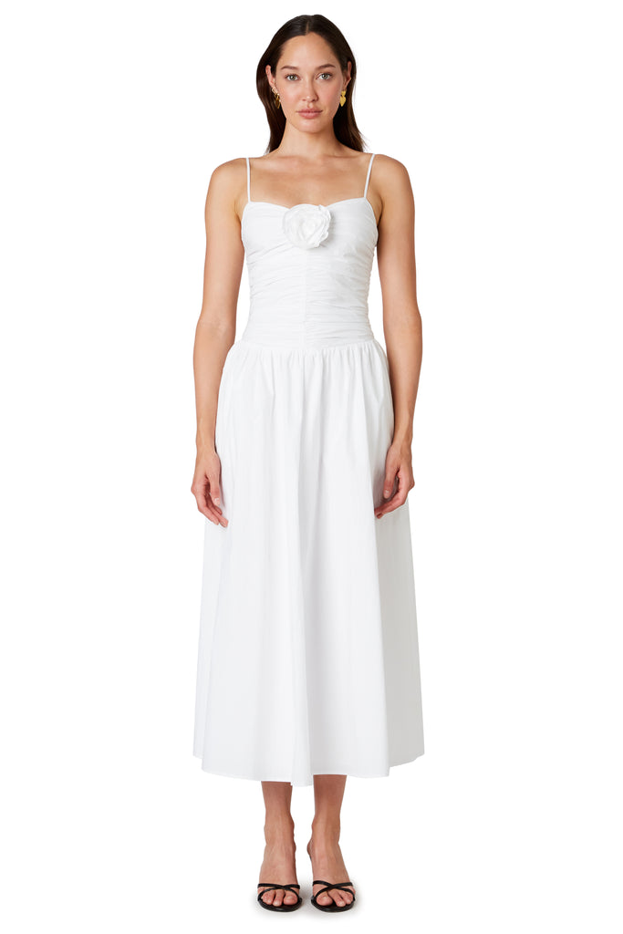 Armand Dress in white front view
