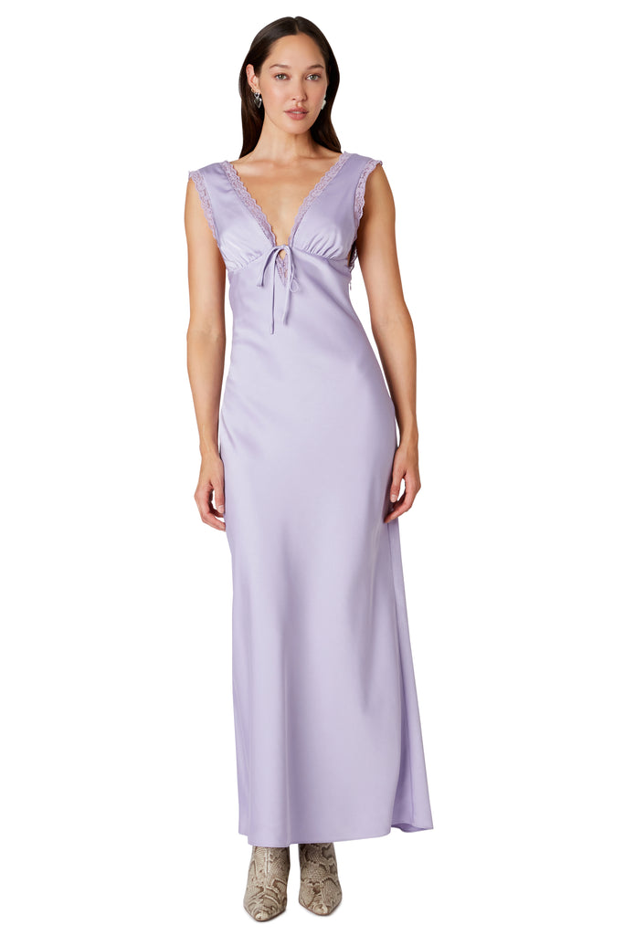 Aurelie Dress in lilac front view