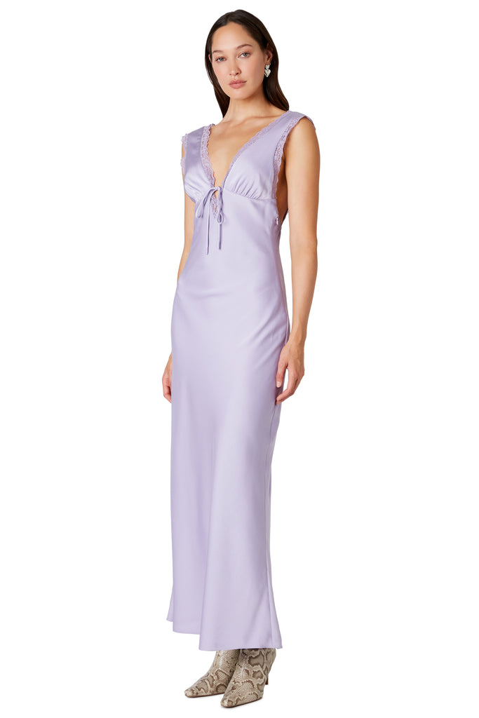 Aurelie Dress in lilac side view