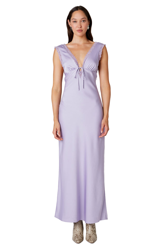 Aurelie Dress in lilac front view