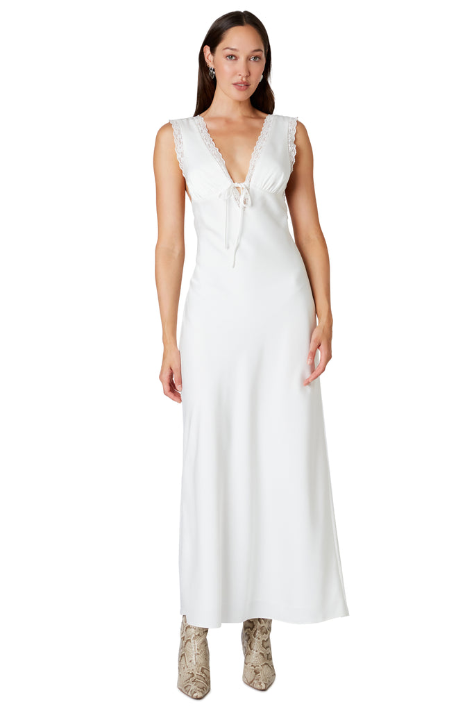 Aurelie Dress in white front view