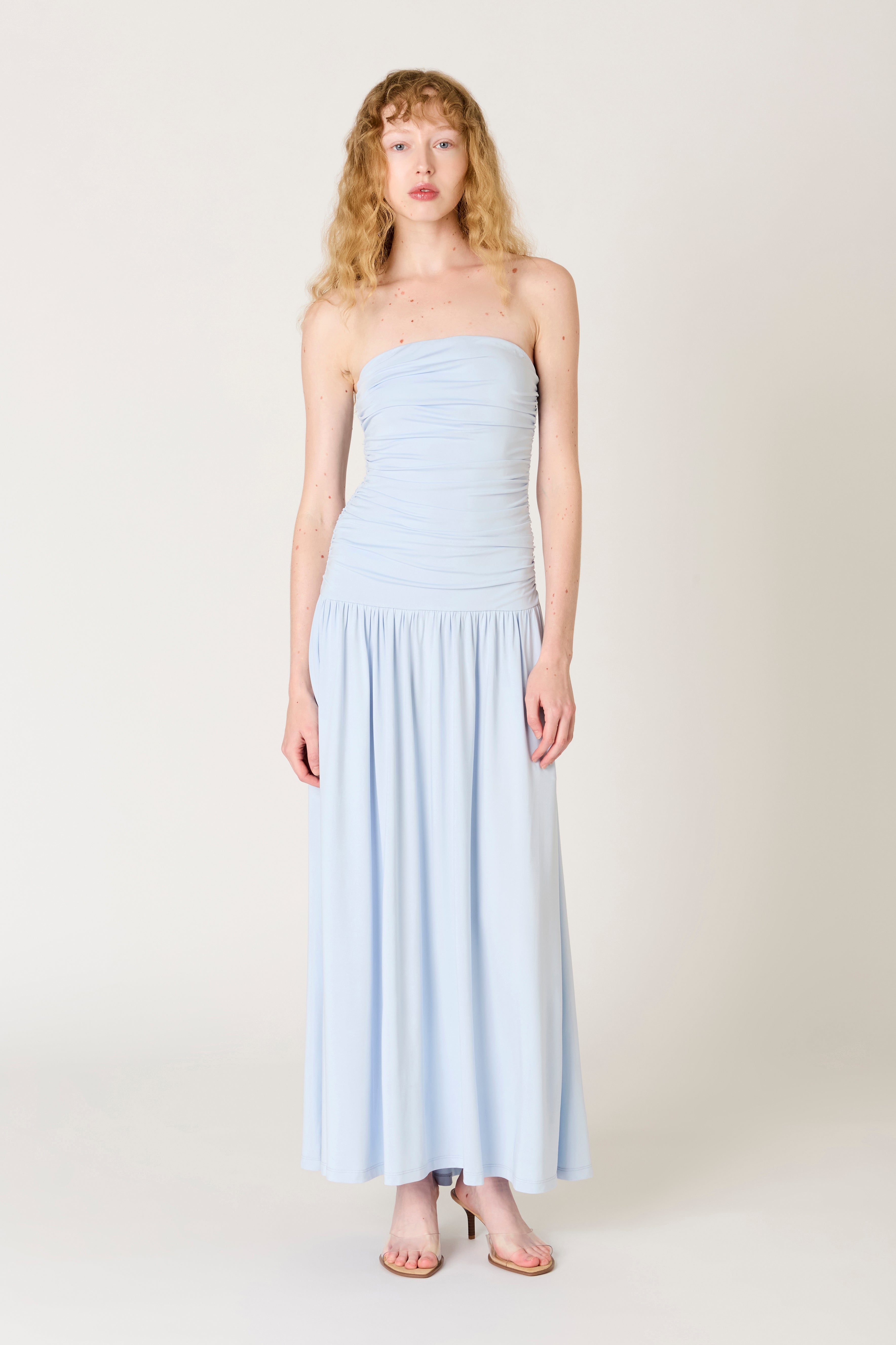Santal Dress in sky front view