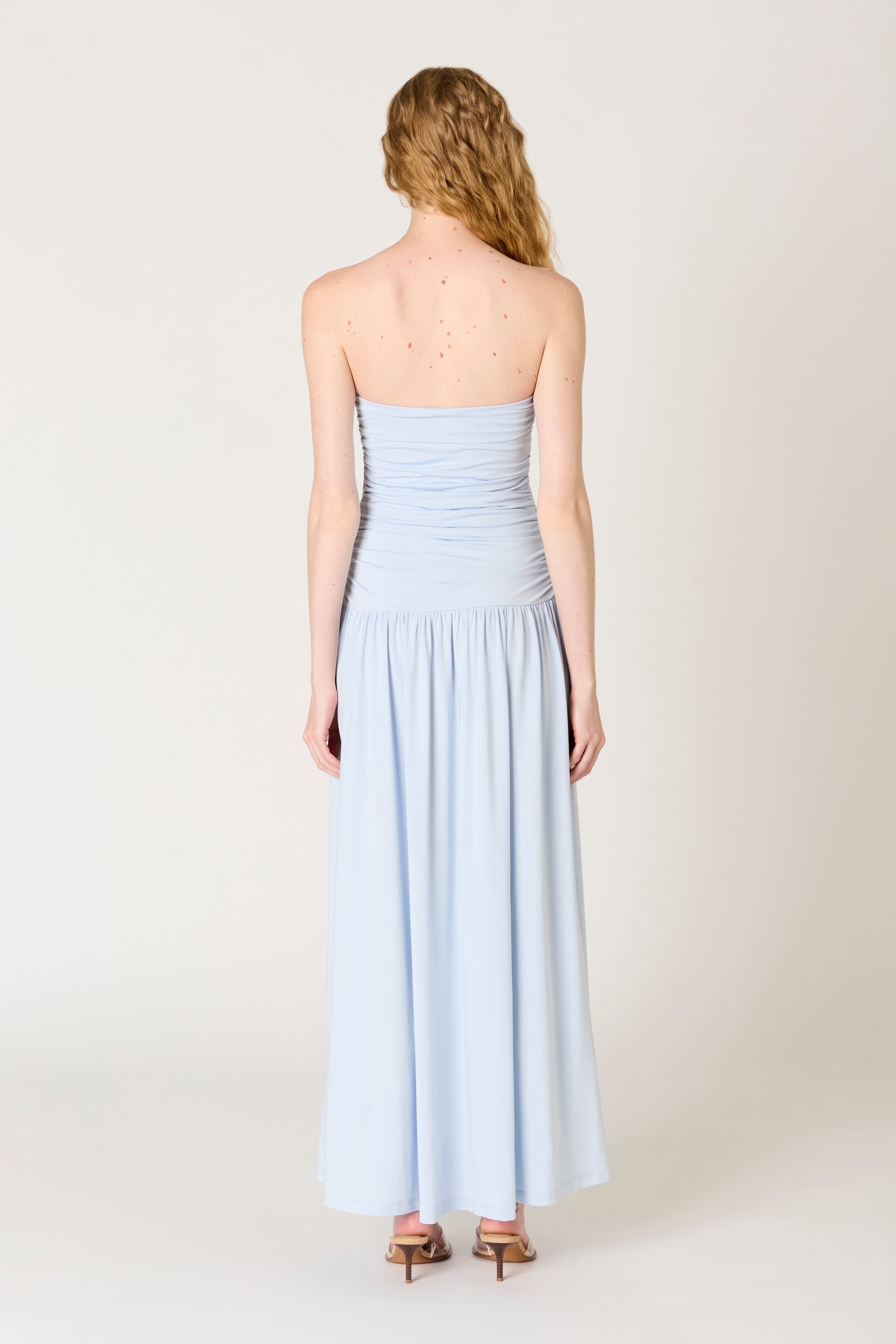 Santal Dress in sky back view