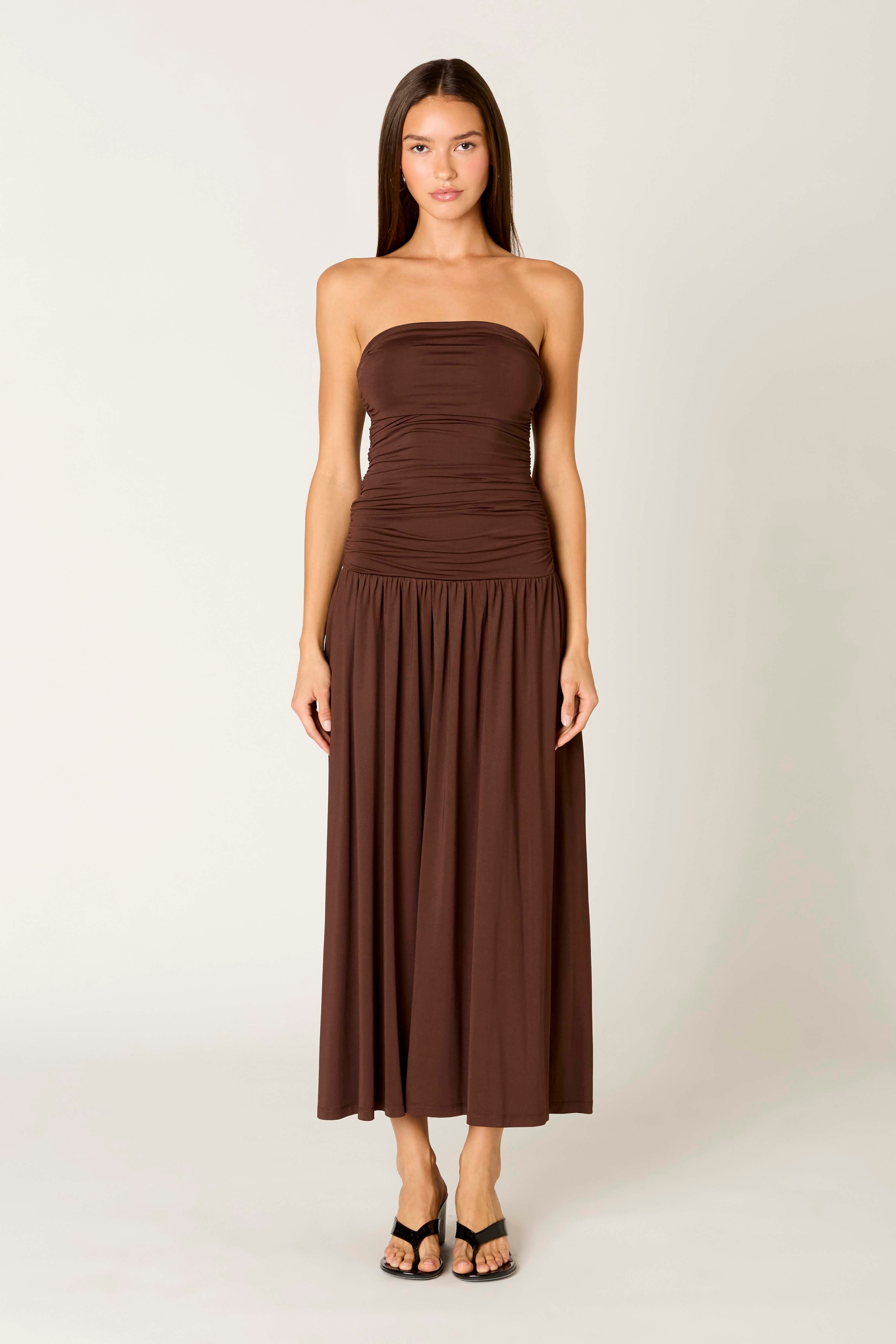 Santal Dress in nutshell front view