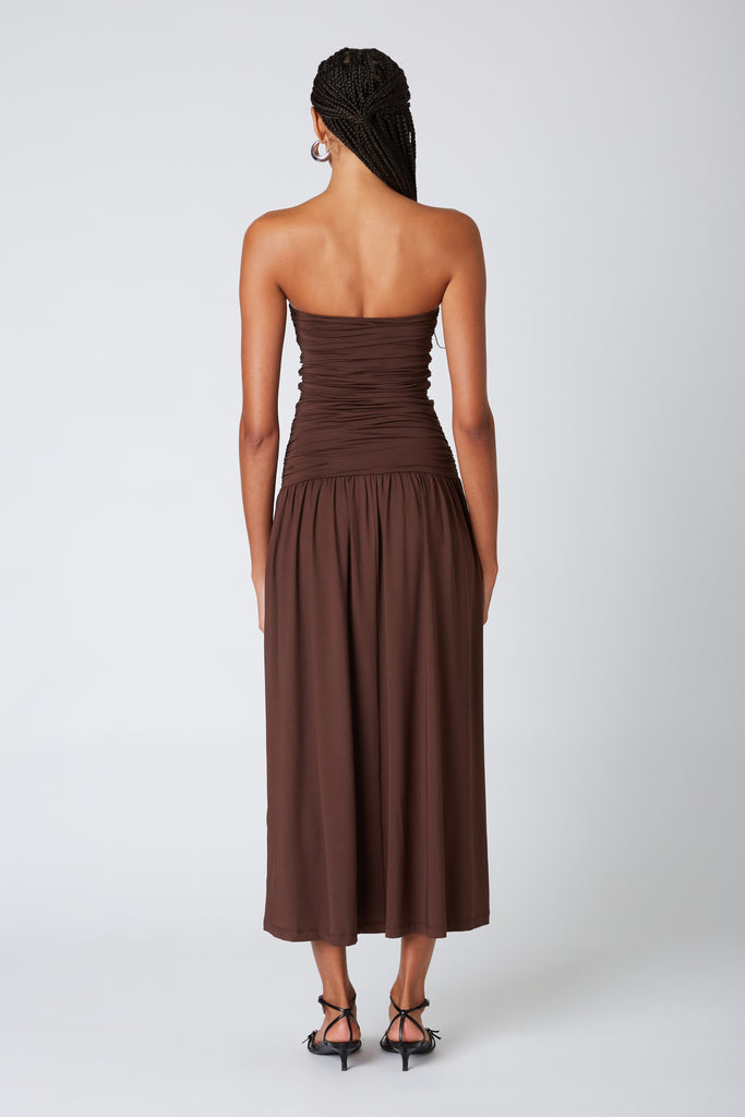 Santal Dress in nutshell back view