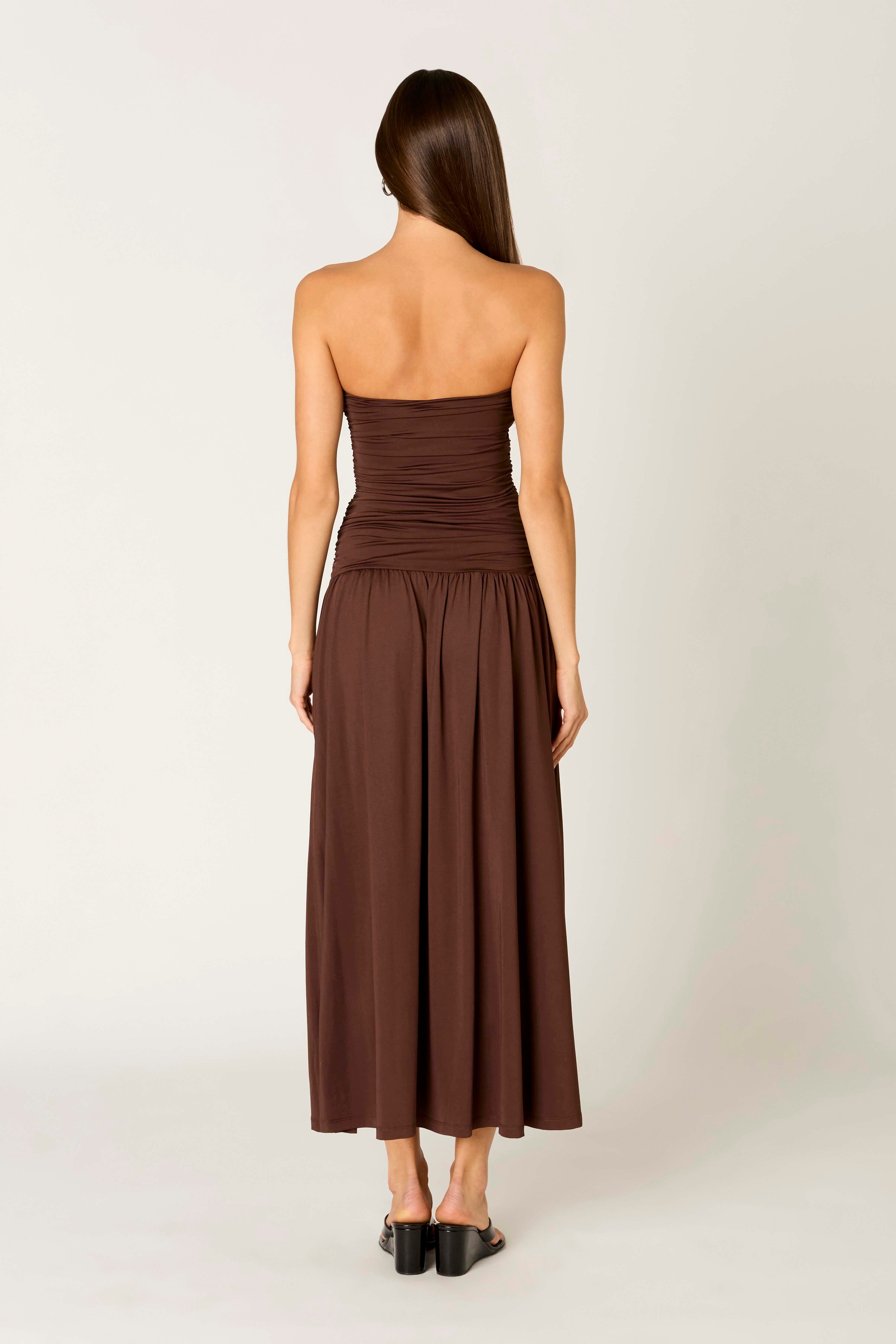 Santal Dress in nutshell back view