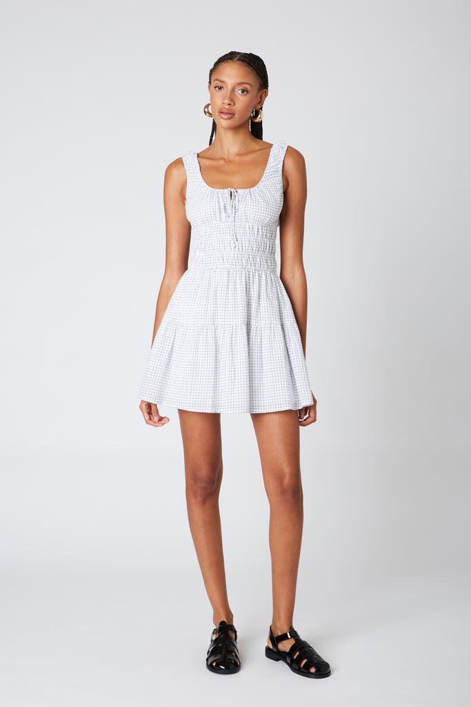 Salt Dress in ivory front view