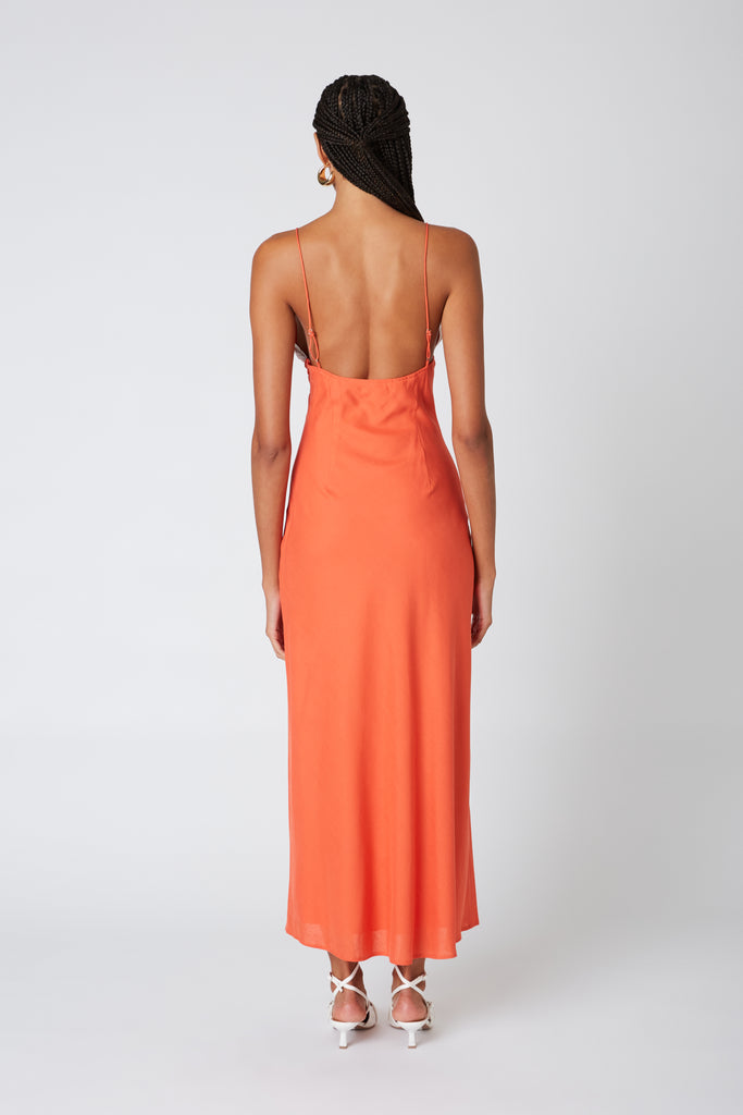 Jasmine Dress in tiger lily back view