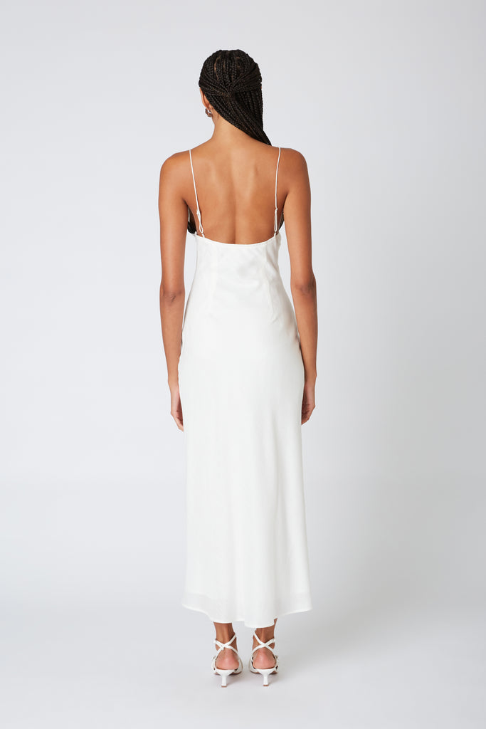 Jasmine Dress in white back view