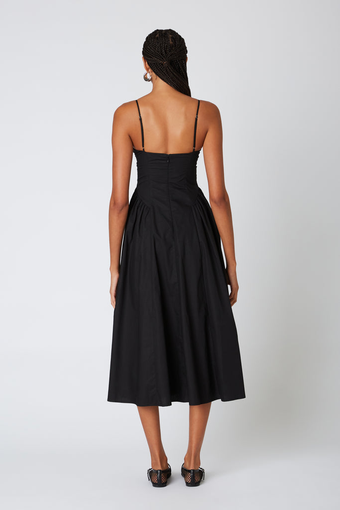 Mimosa Dress in black back view