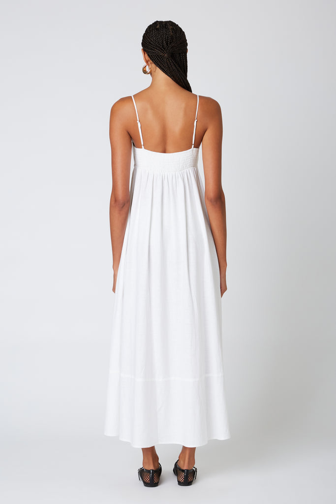 Clove Dress in white back view