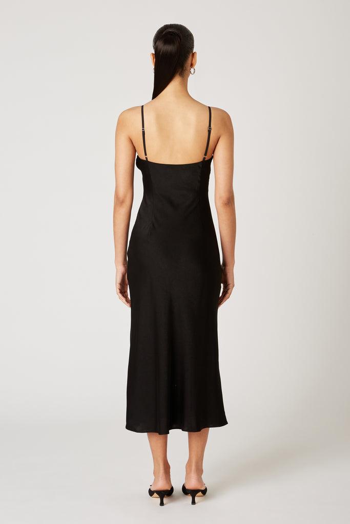 Oona Dress in black back view