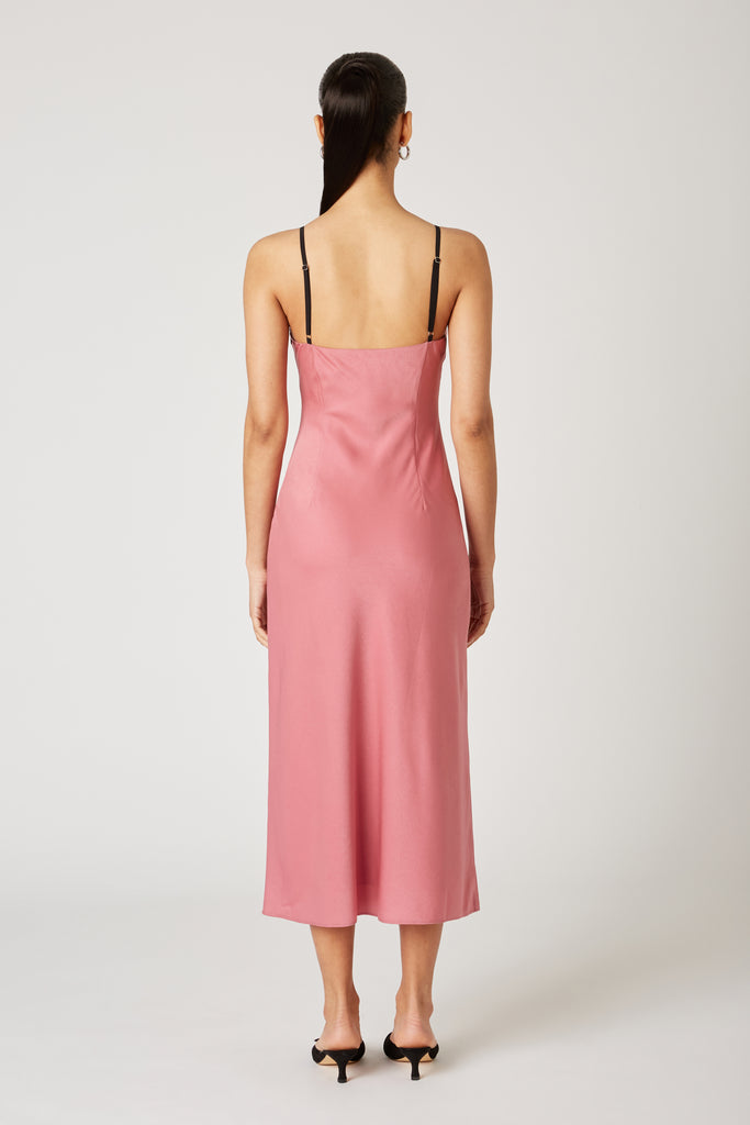 Oona Dress in dusty rose back view