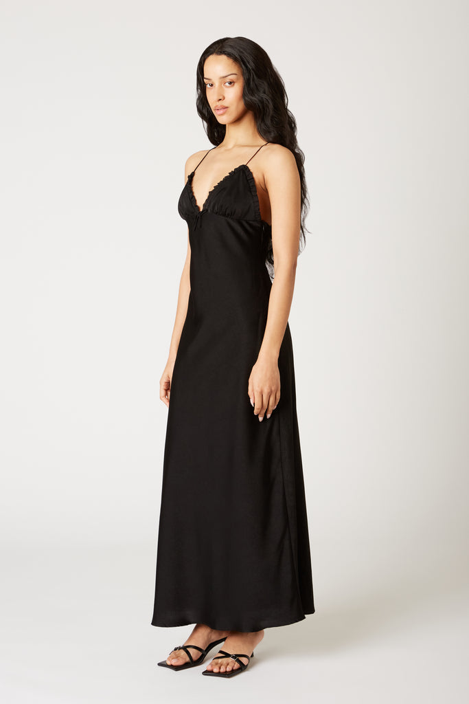 Camille Dress in black side view