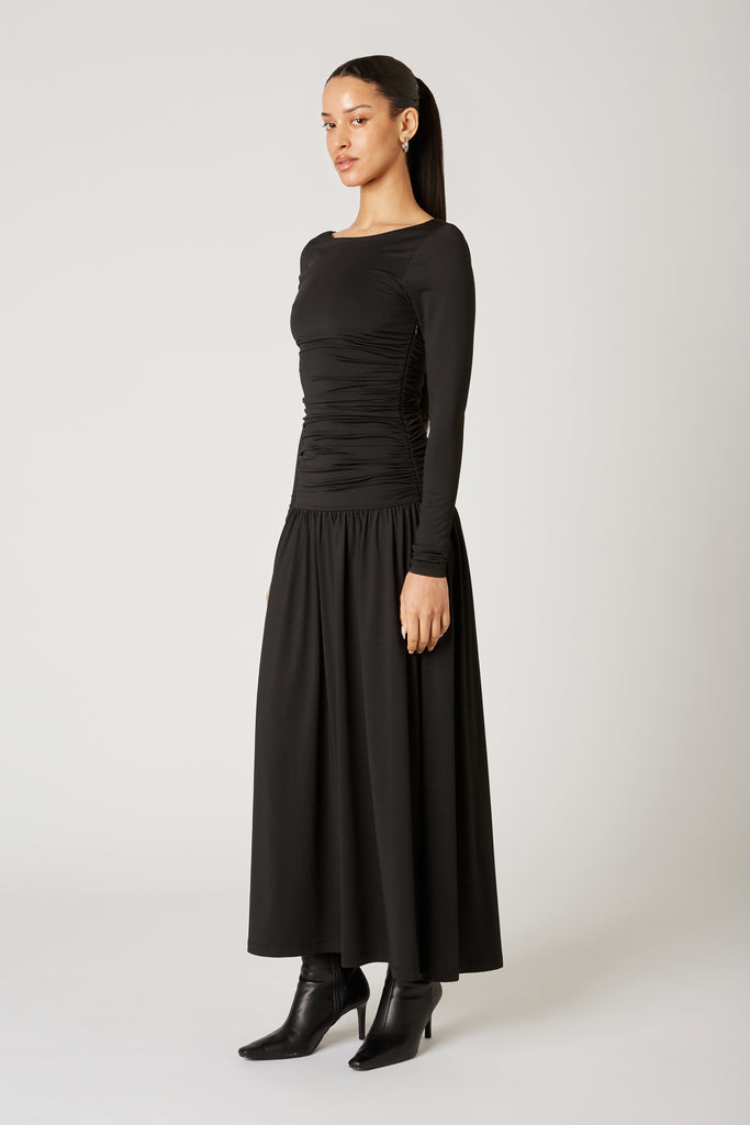 Sera Dress in black side view