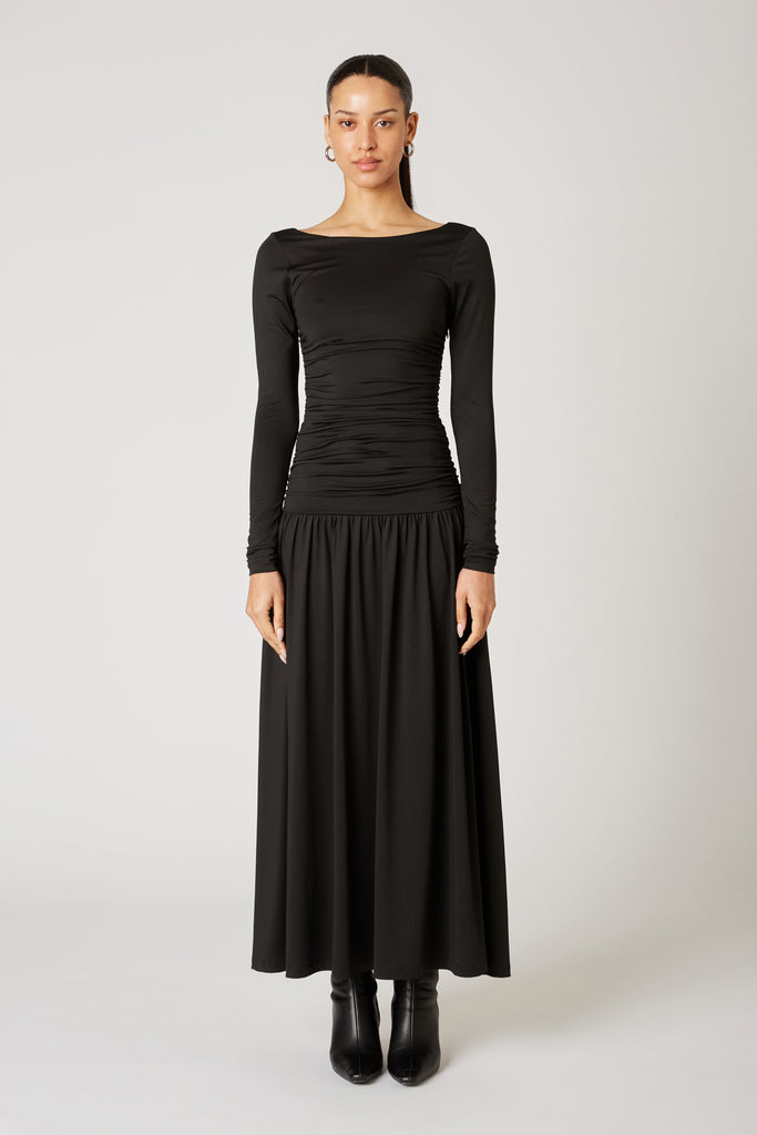 Sera Dress in black front view