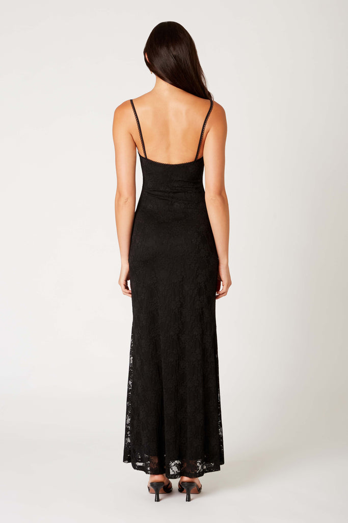 Vetiver Dress in black back view