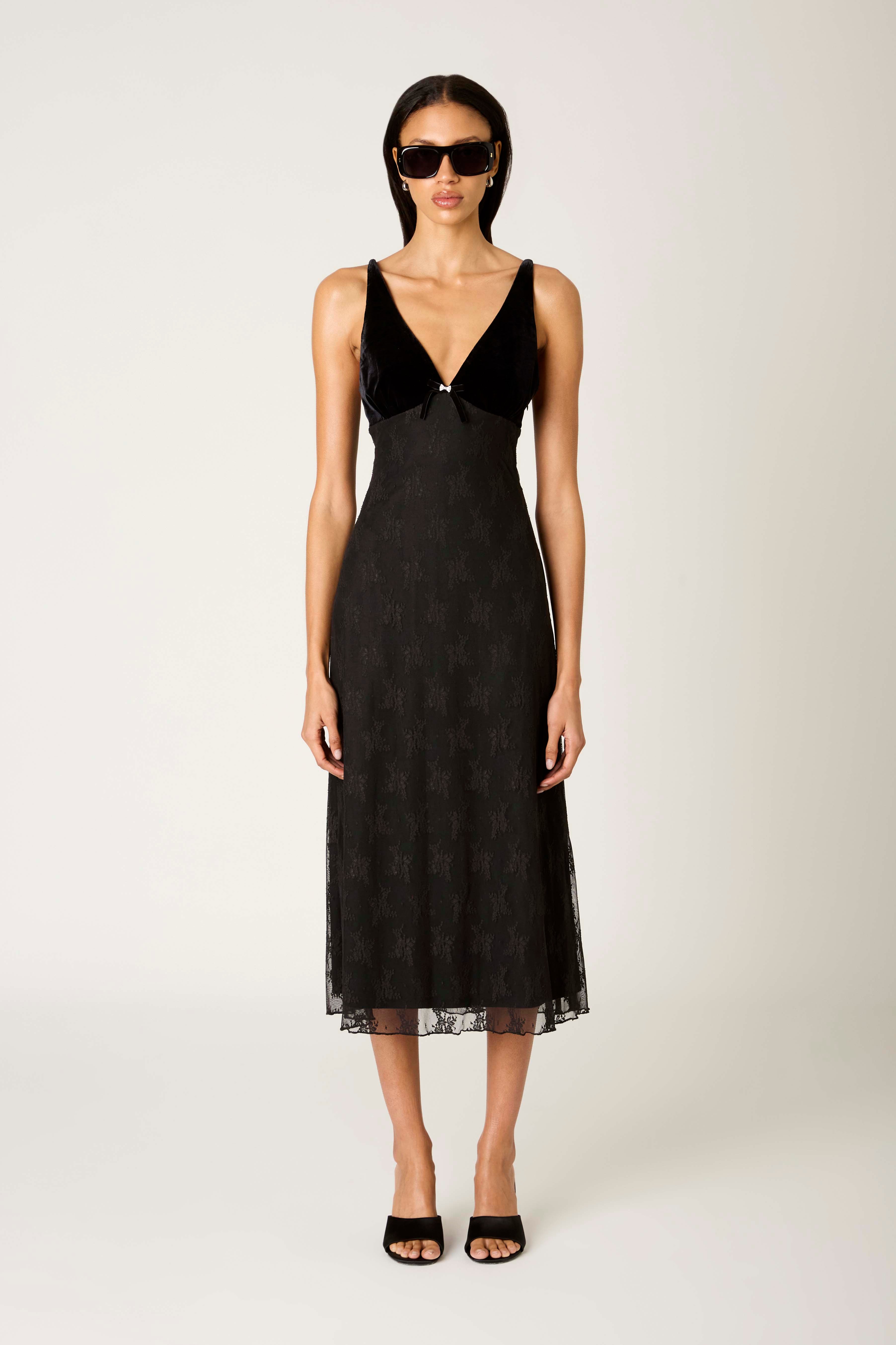 Guest Dress in black front view