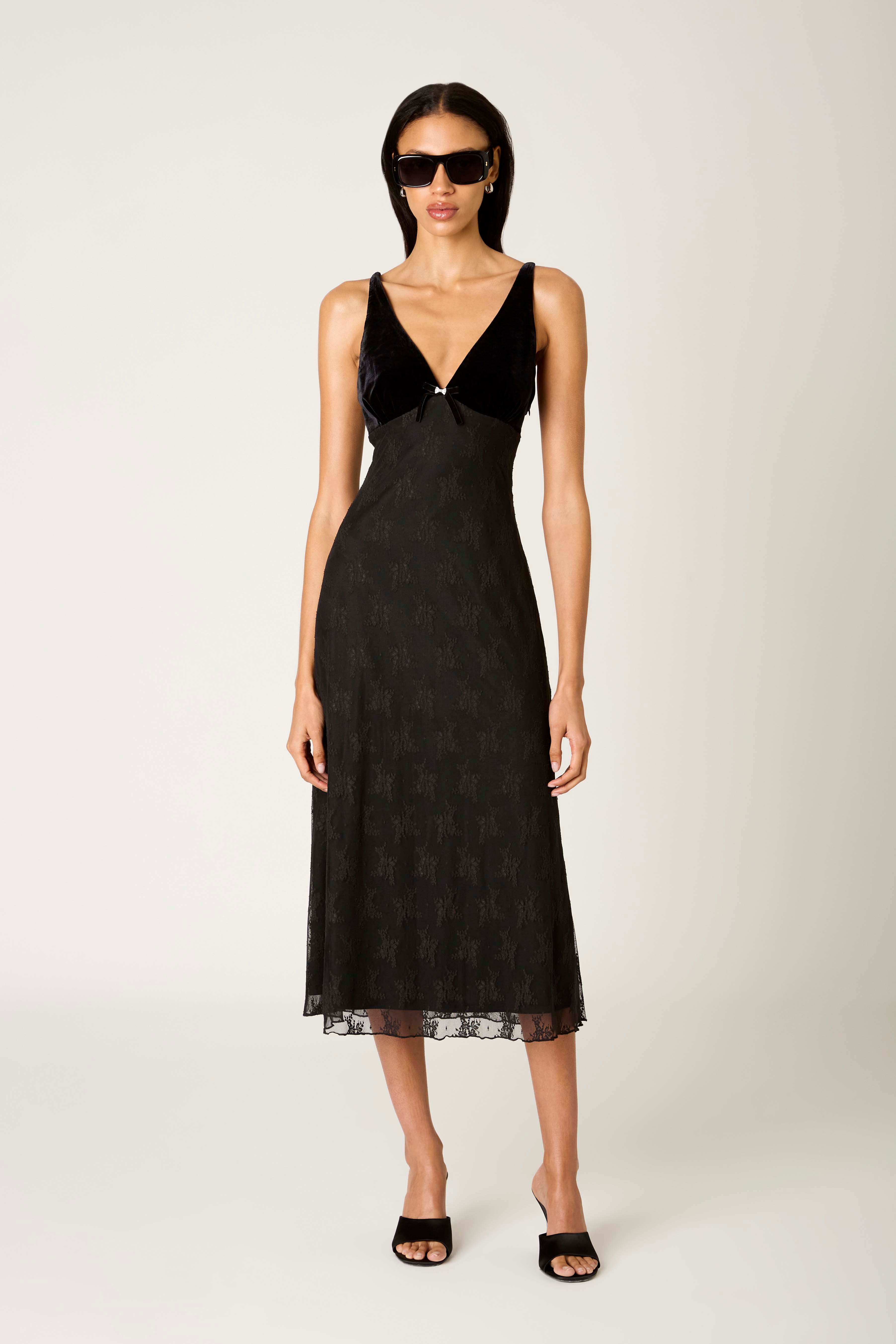 Guest Dress in black front view