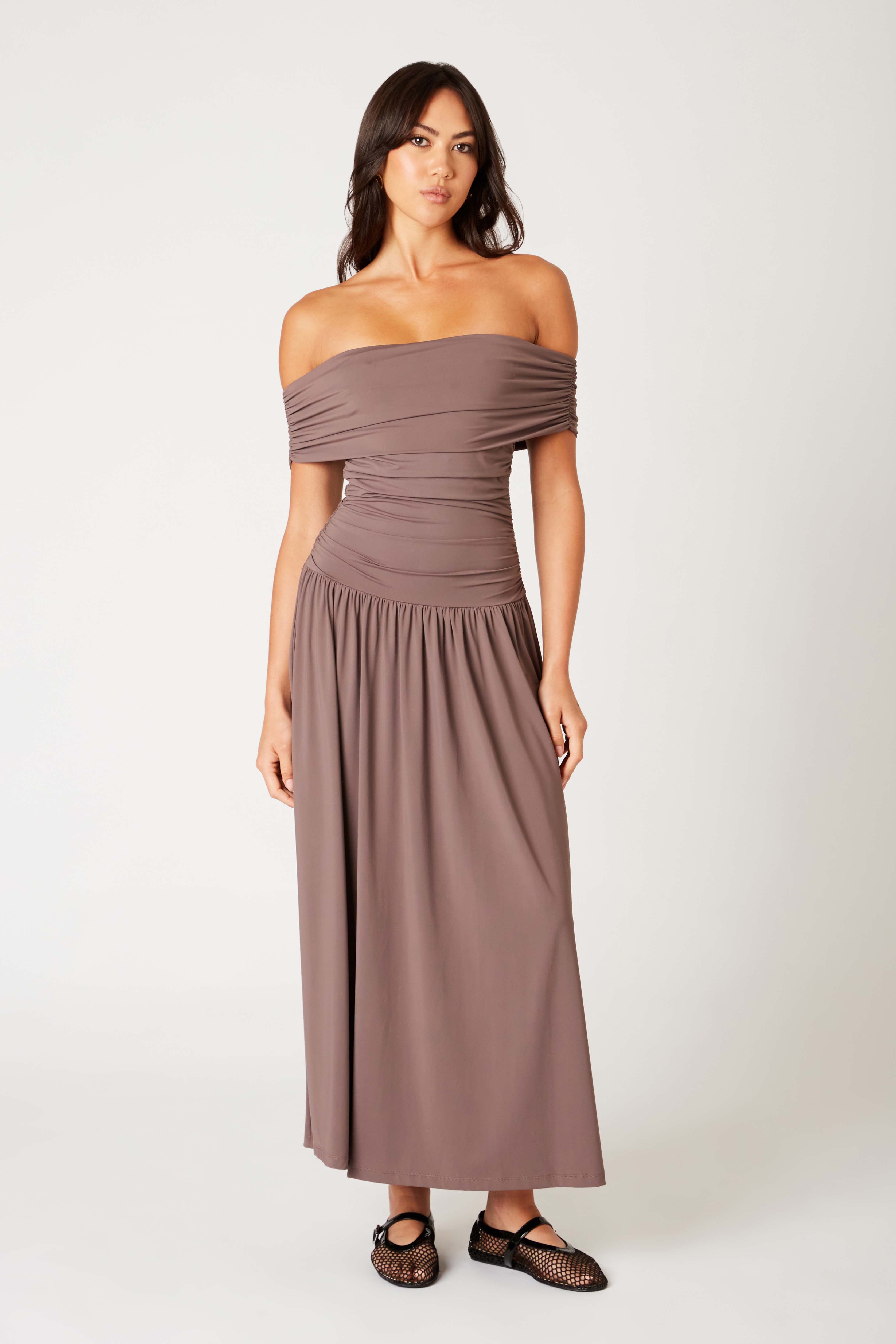 Tammy Dress in sable front view