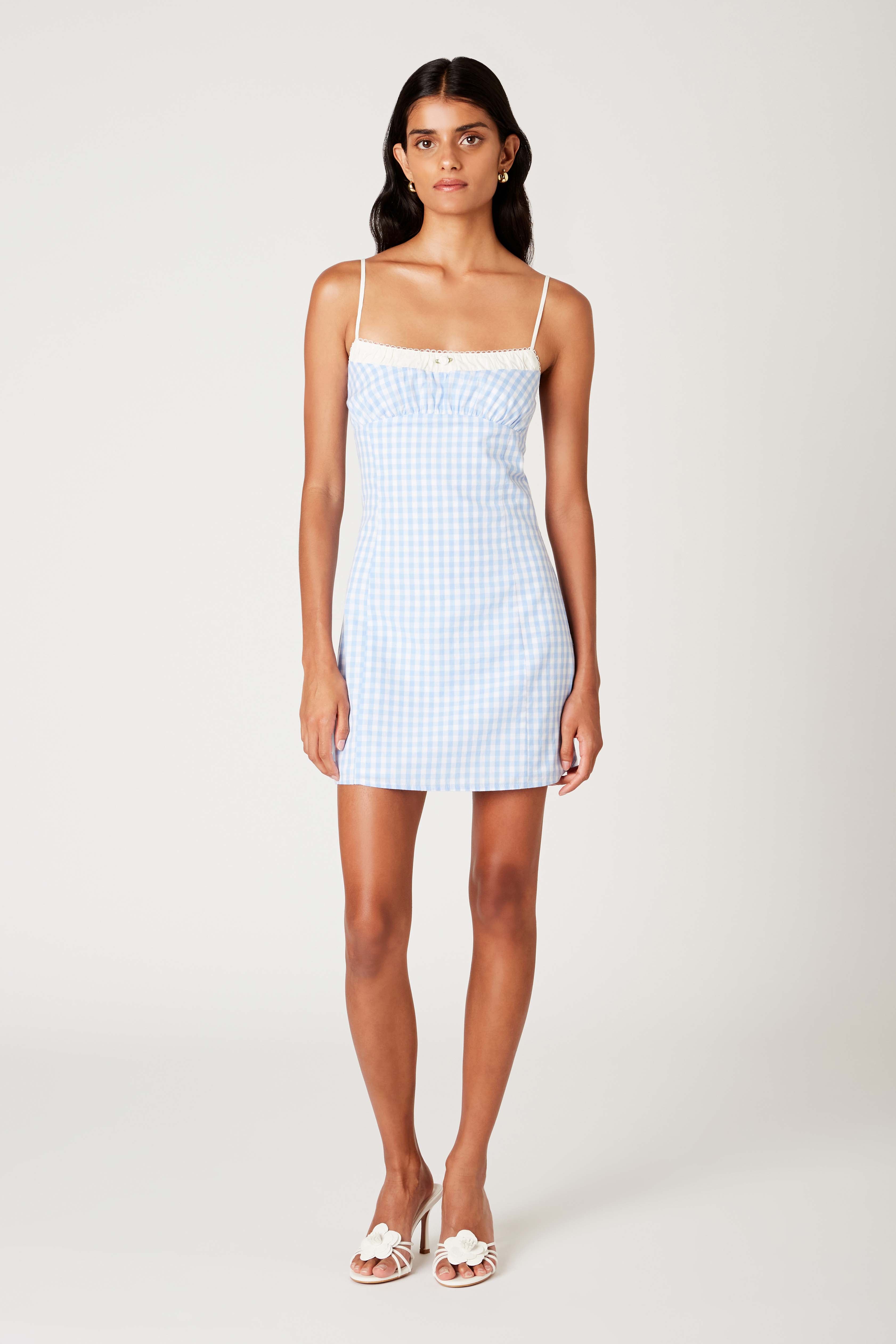 Serrano Dress in chambray side view