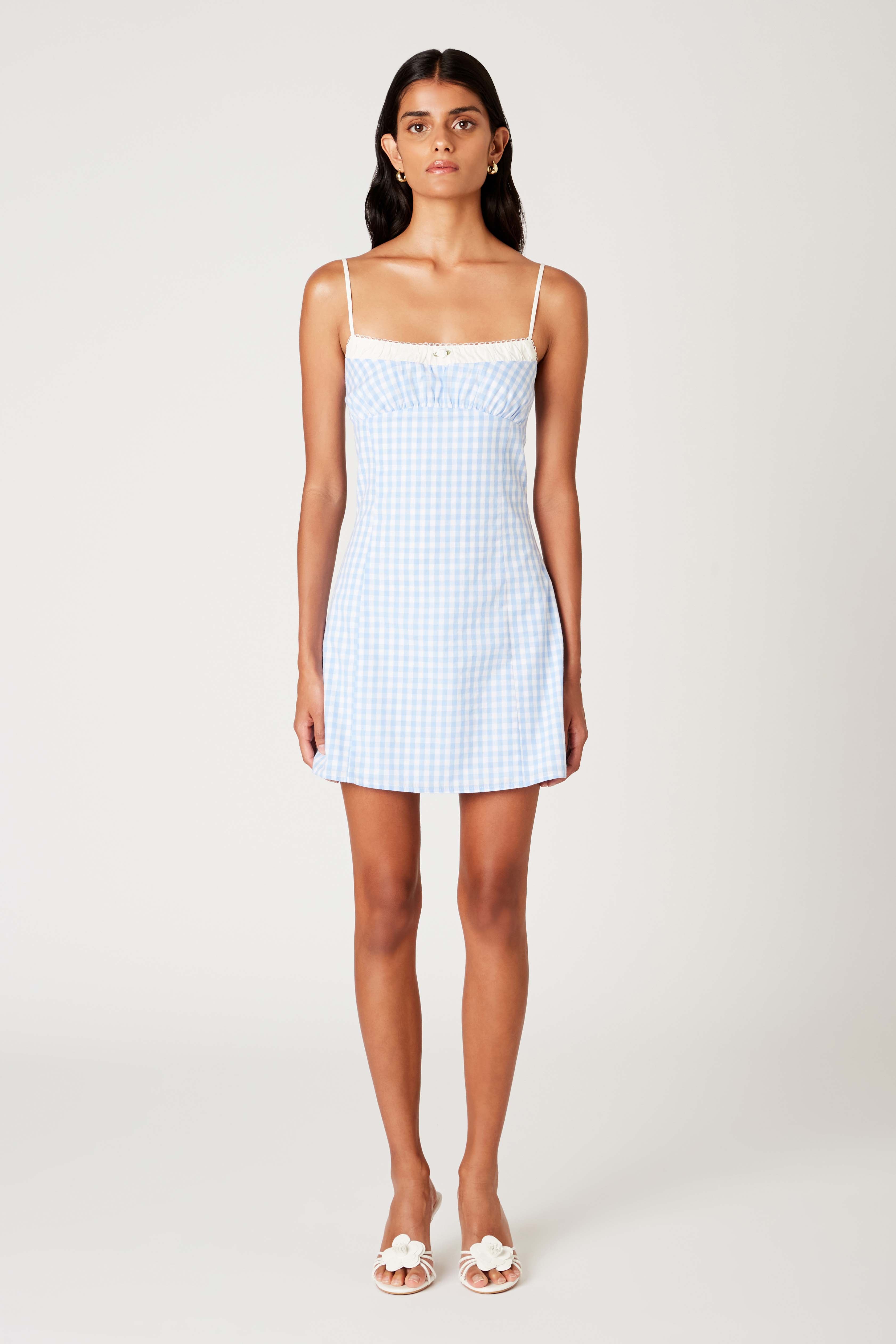 Serrano Dress in chambray side view