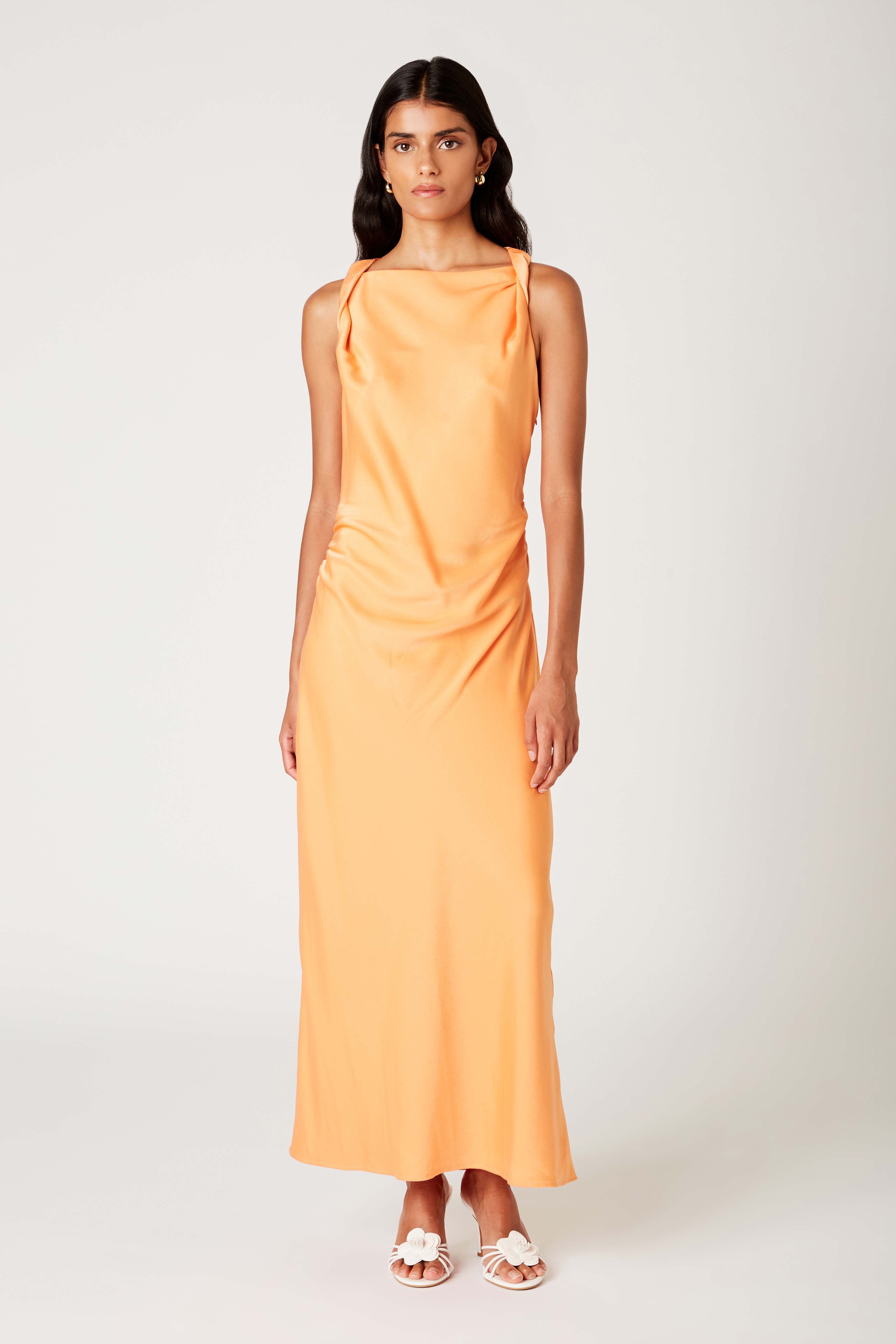 Meyer Dress in melon front view