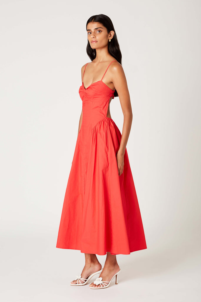Destene Dress in cherry side view