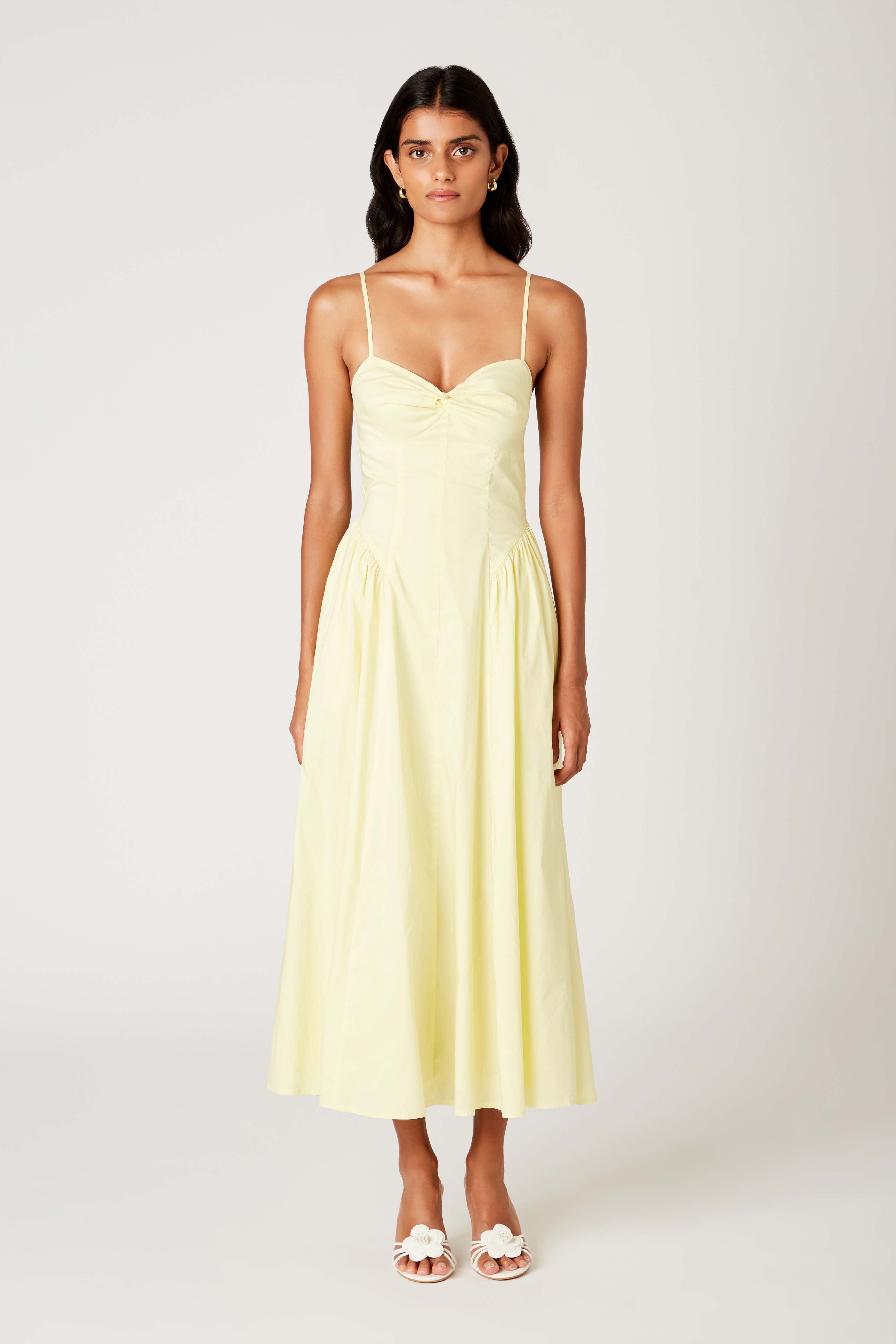 Destene Dress in parmesan front view