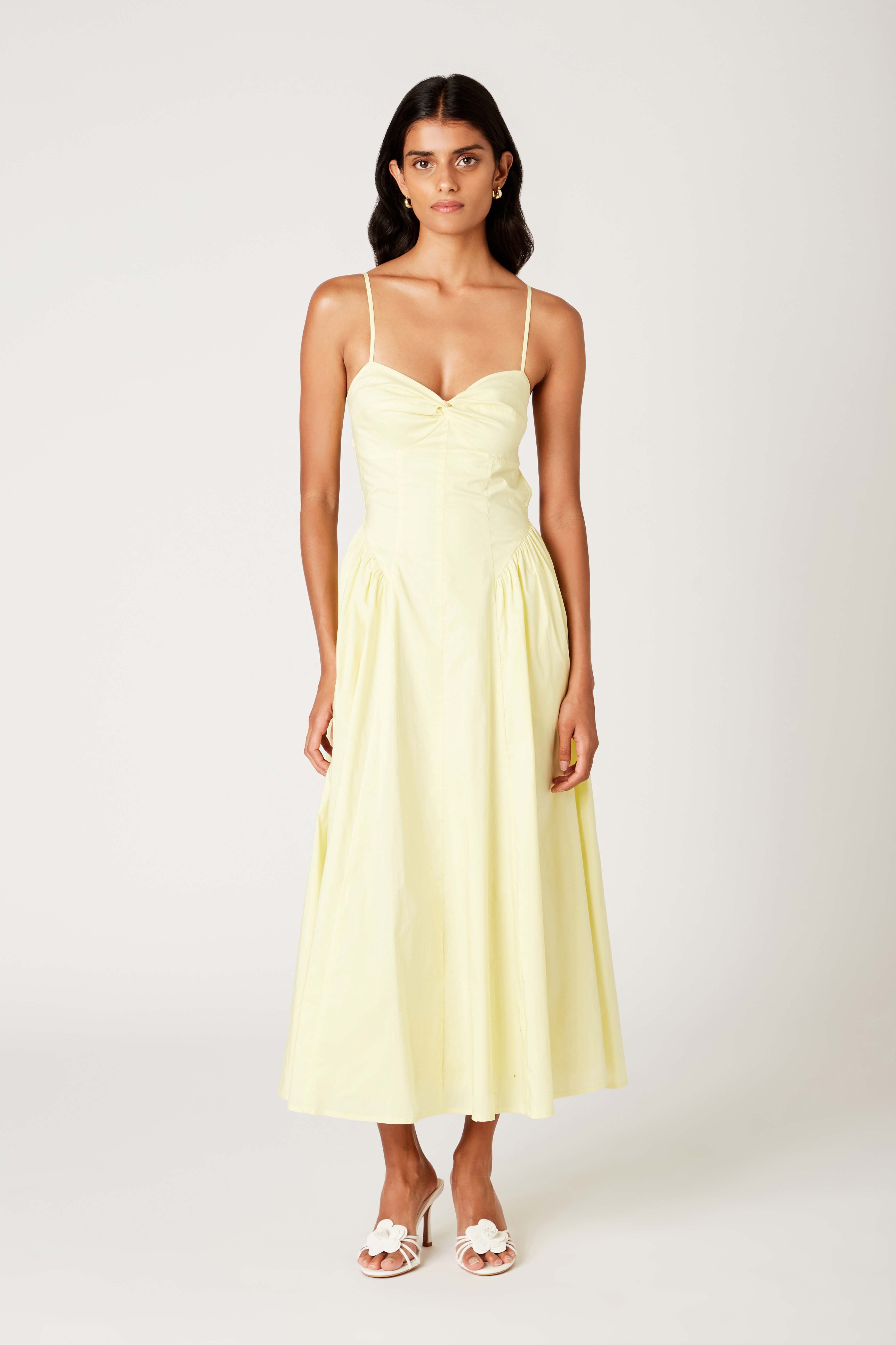 Destene Dress in parmesan front view