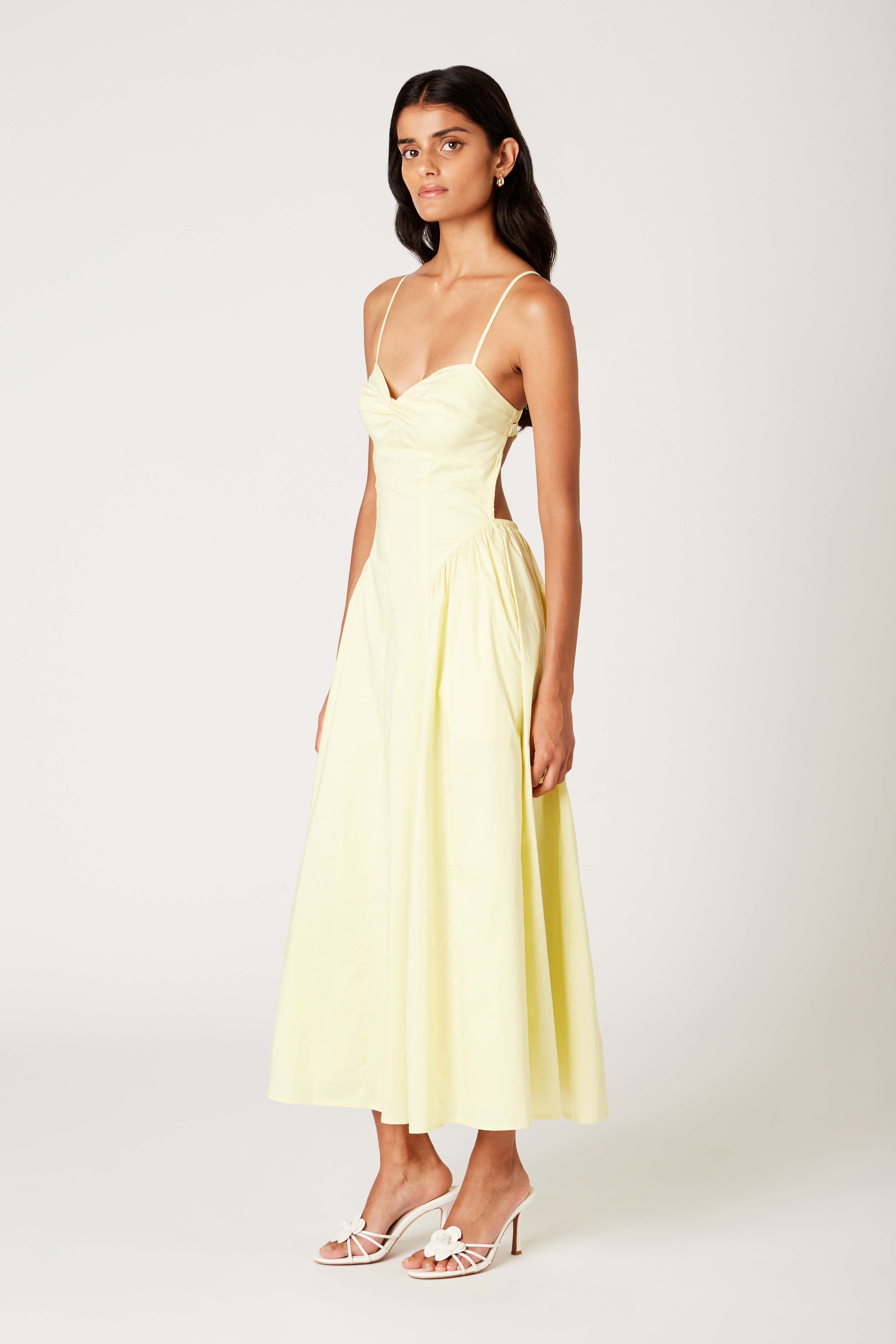 Destene Dress in parmesan side view
