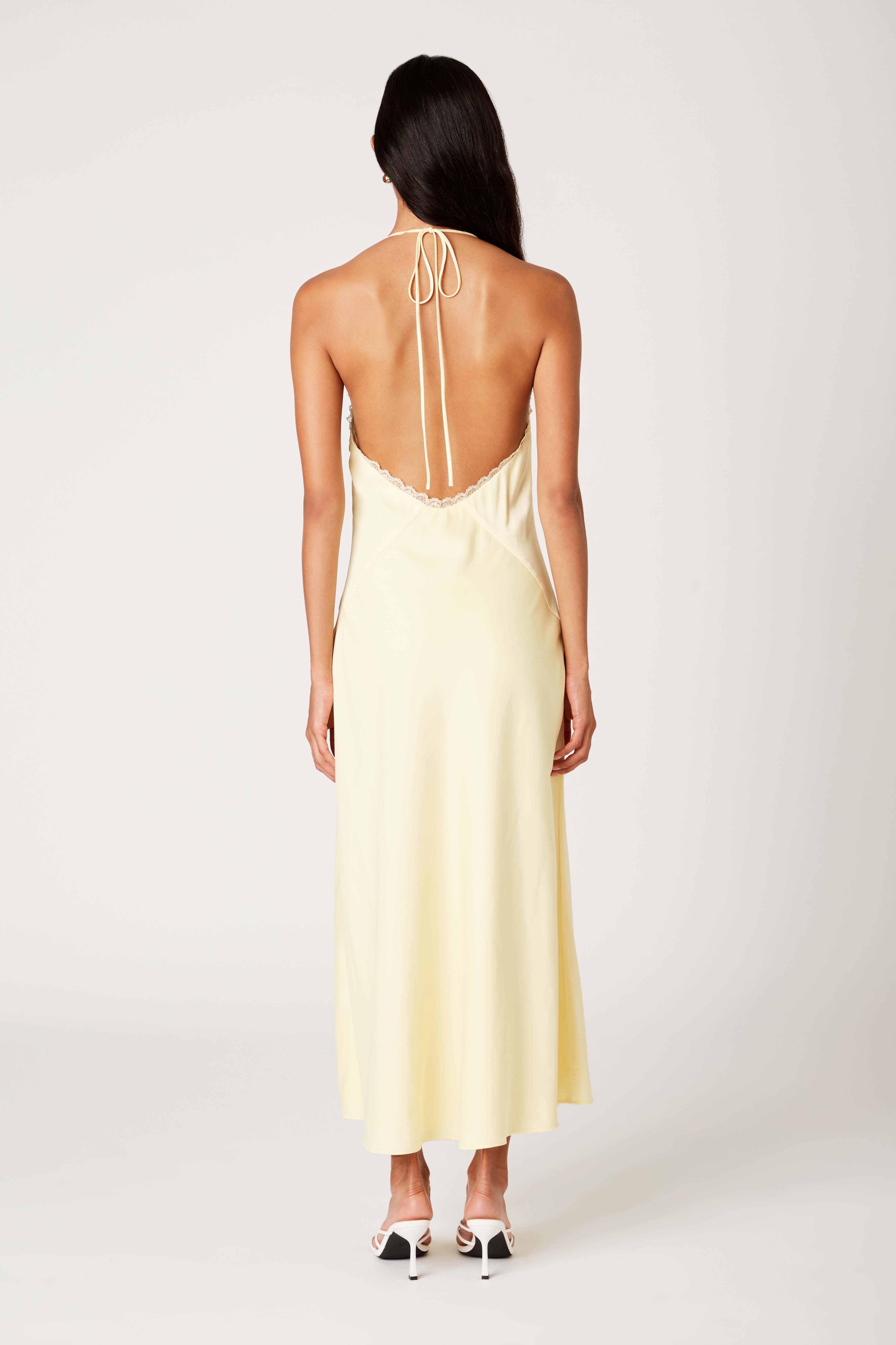 Zaza Dress in butter back view 