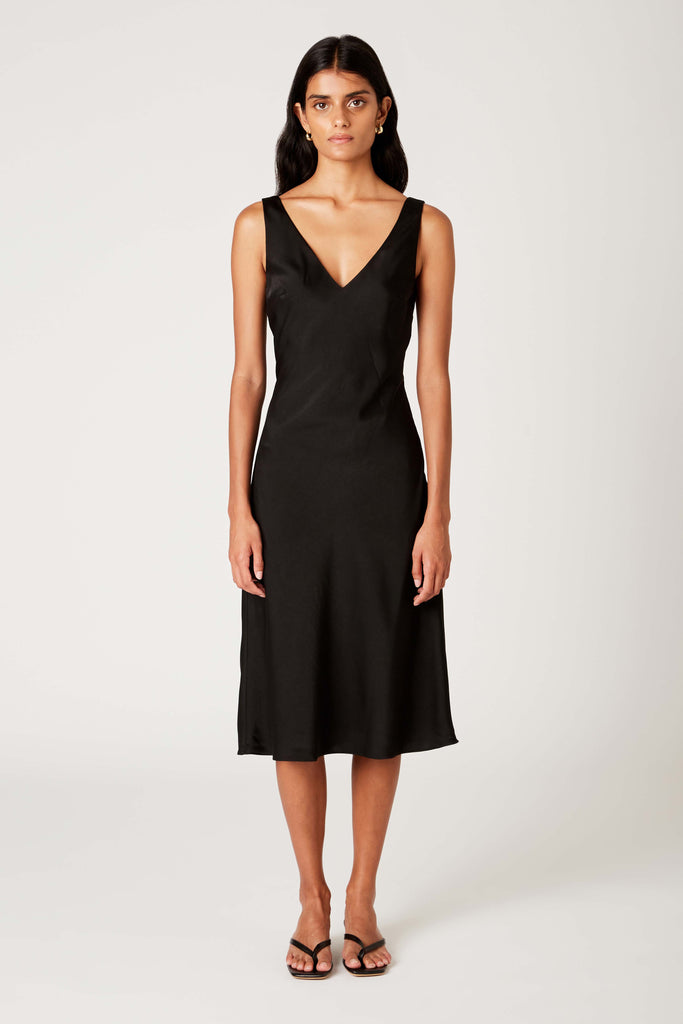 Bradshaw Dress in black front view