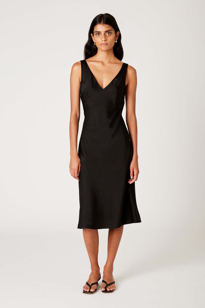 Bradshaw Dress in black front view