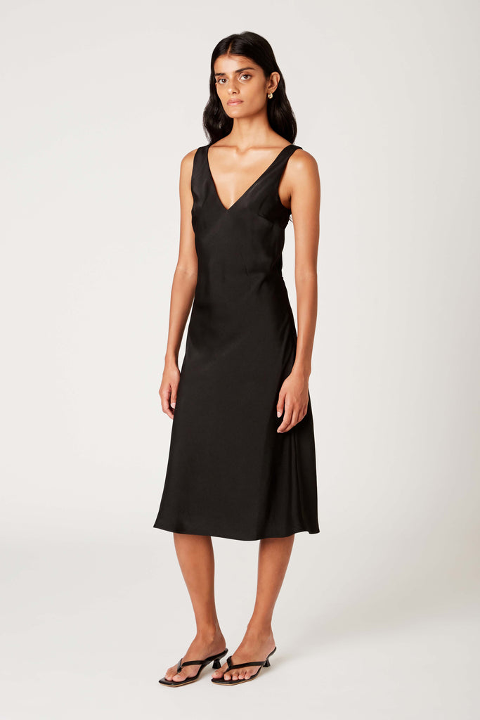 Bradshaw Dress in black side view