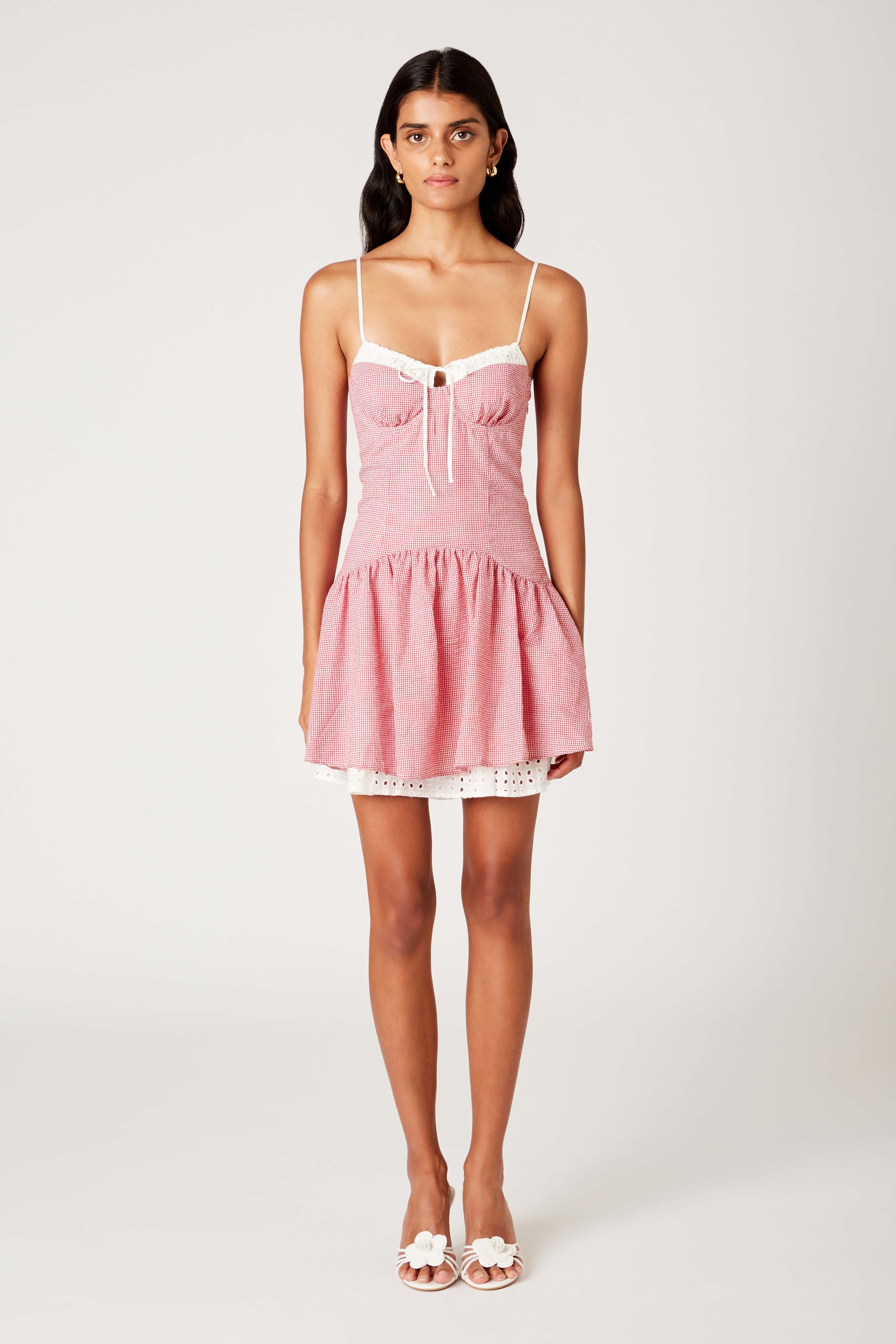 Winslow Dress in red front view