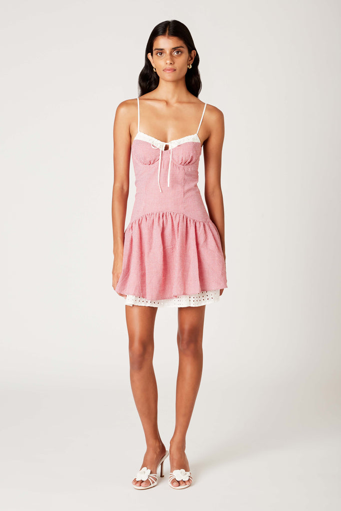 Winslow Dress in red front view