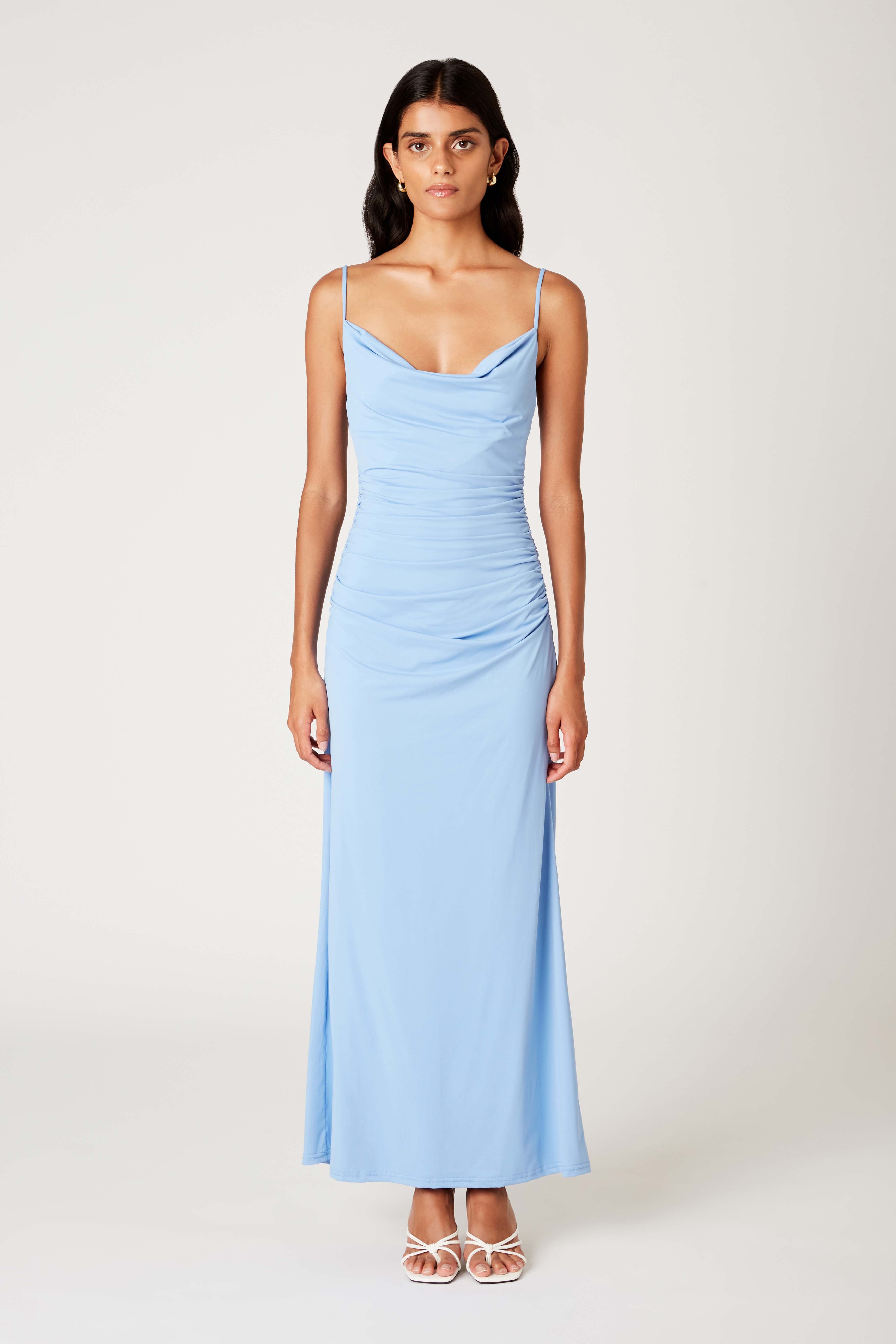 Ina Dress in lake front view 