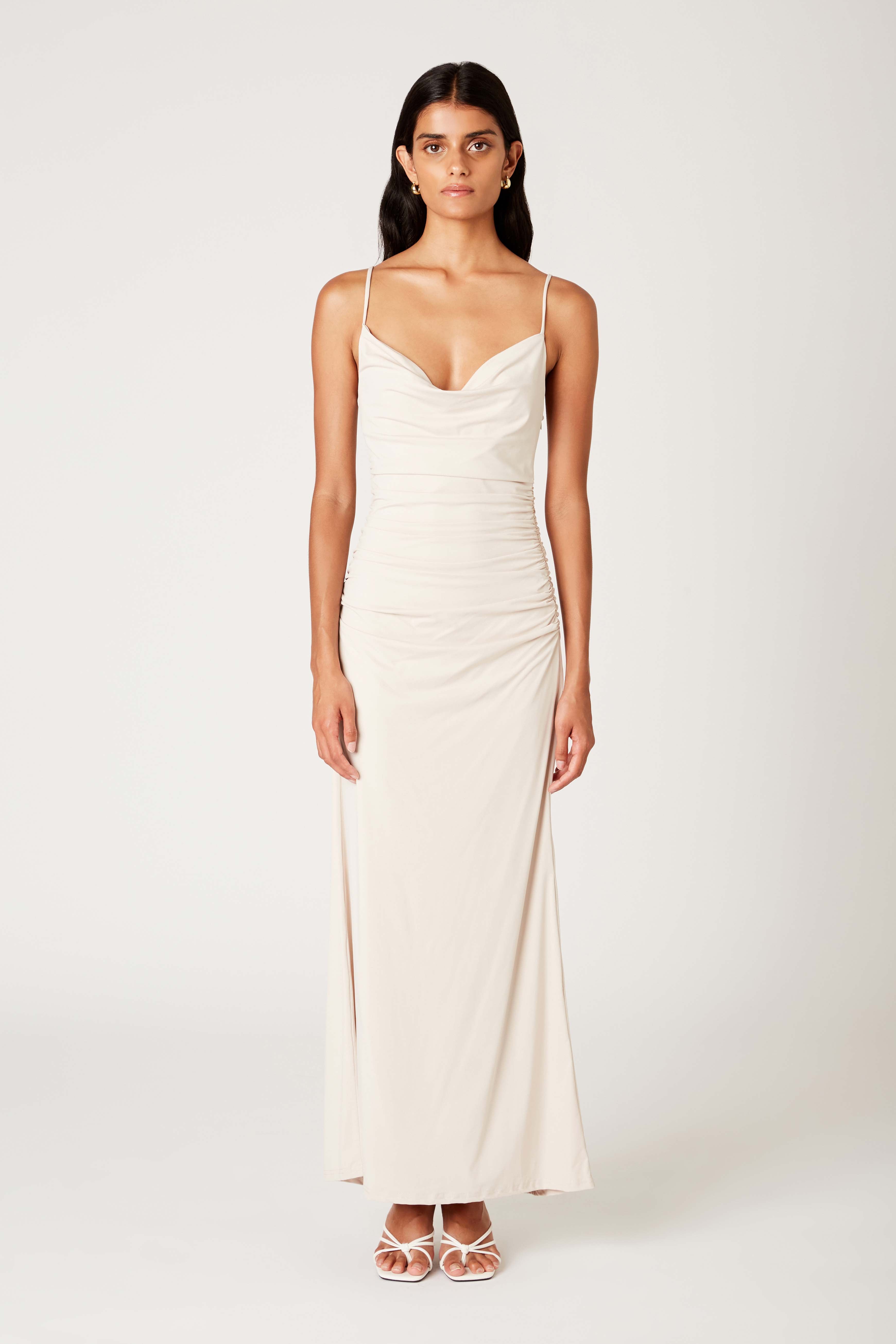 Ina Dress in stone front view