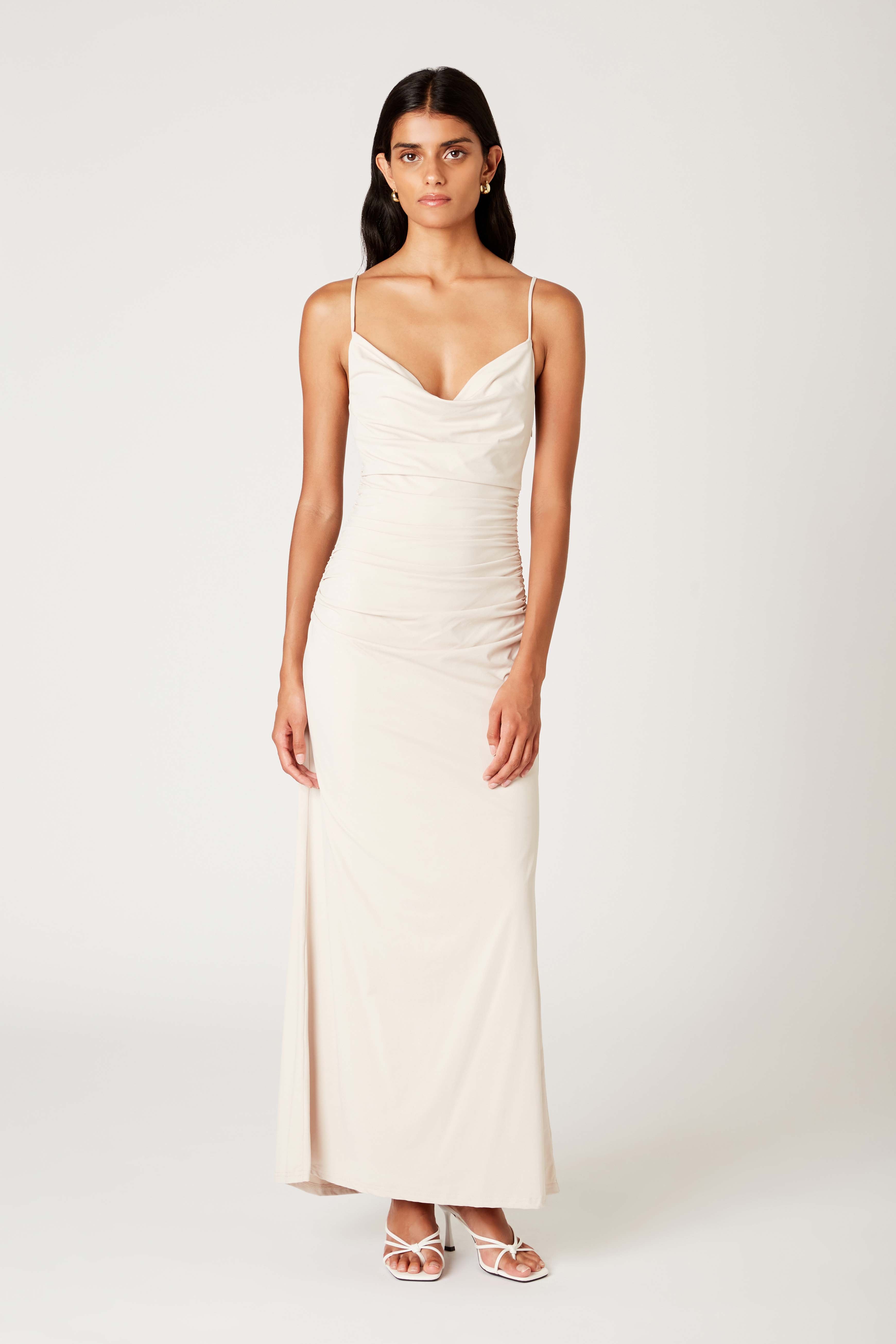 Ina Dress in stone front view