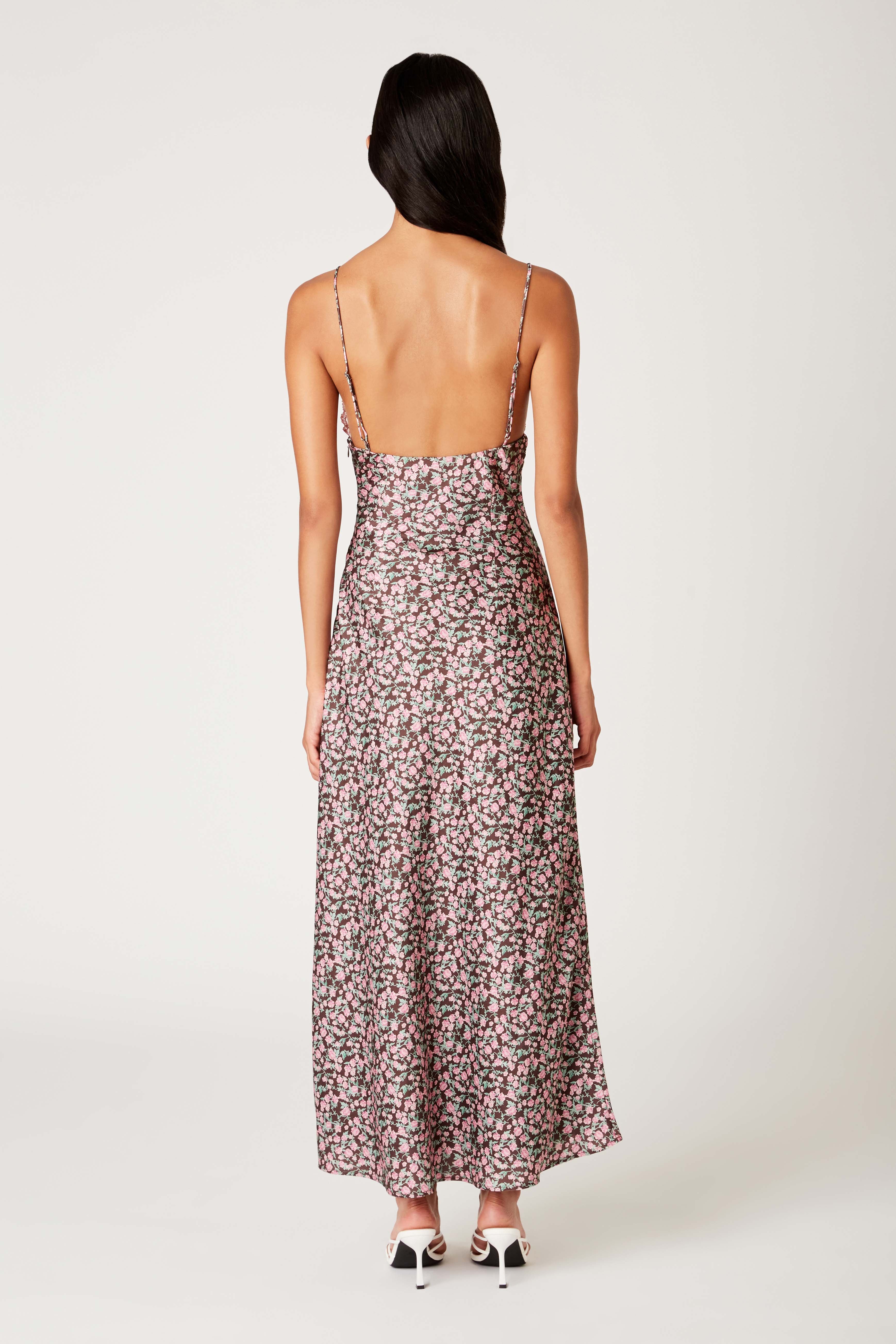 Jasmine Dress in brown back view