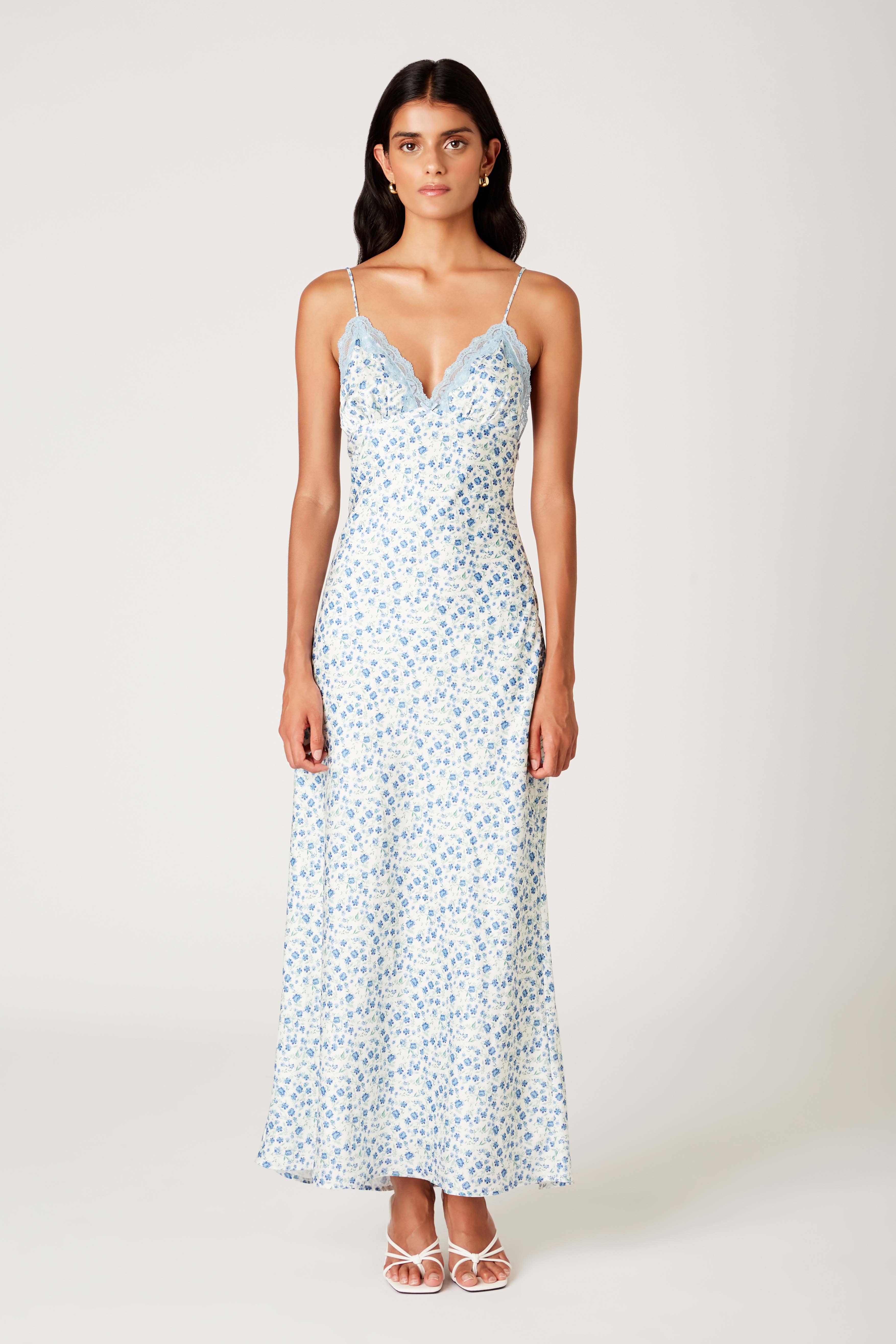 Jasmine Dress in ivory front view