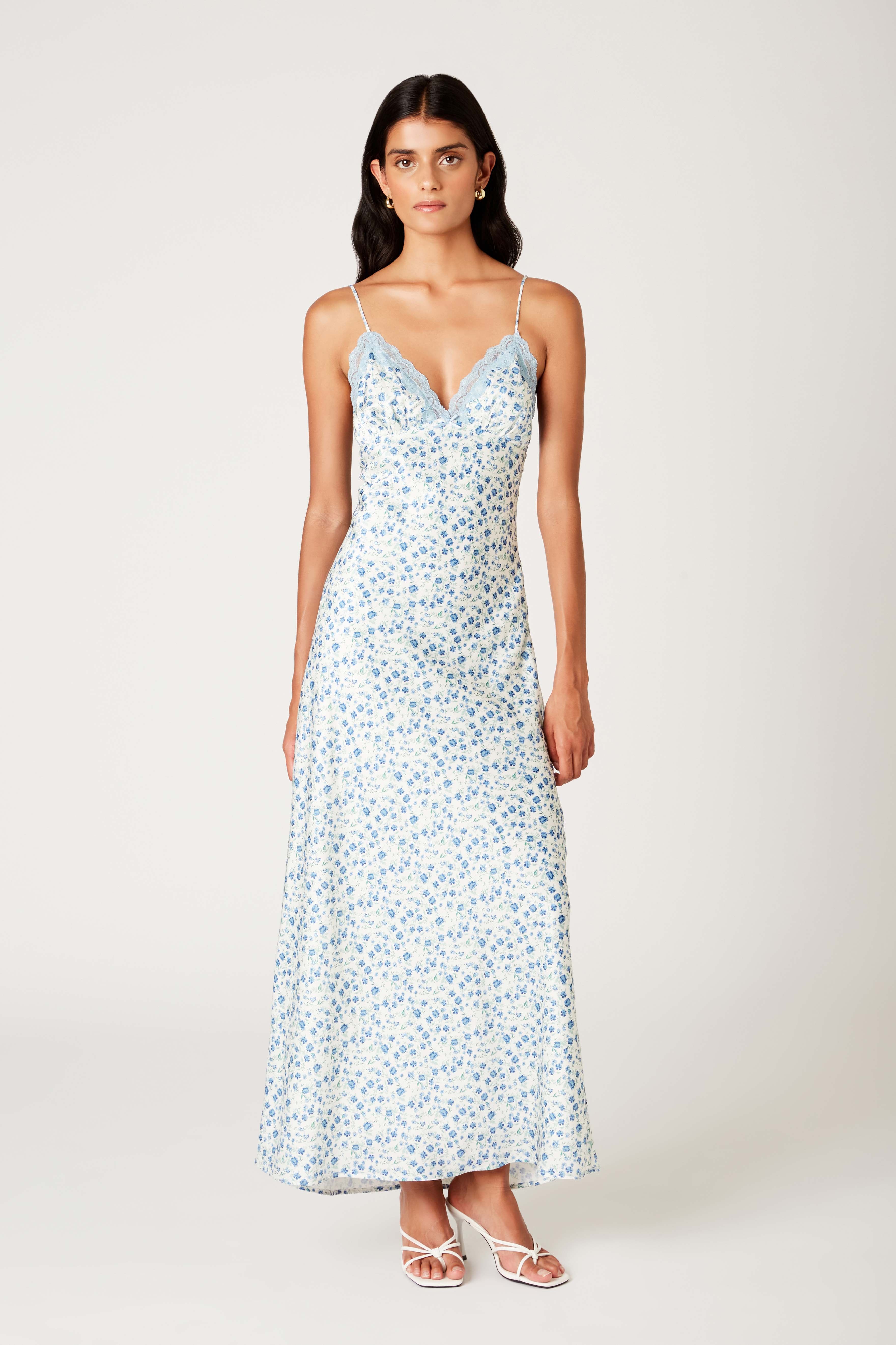 Jasmine Dress in ivory front view