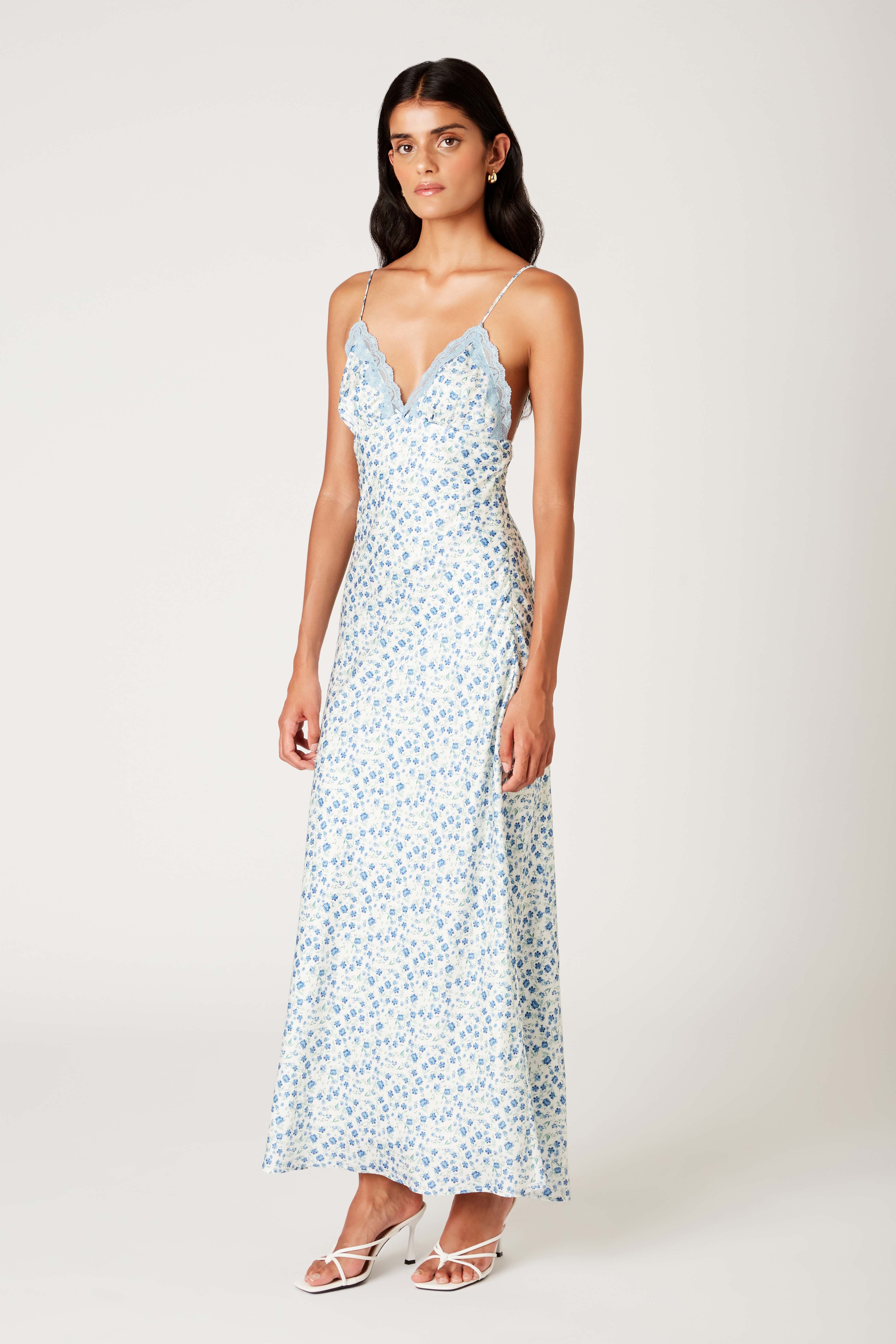 Jasmine Dress in ivory side view