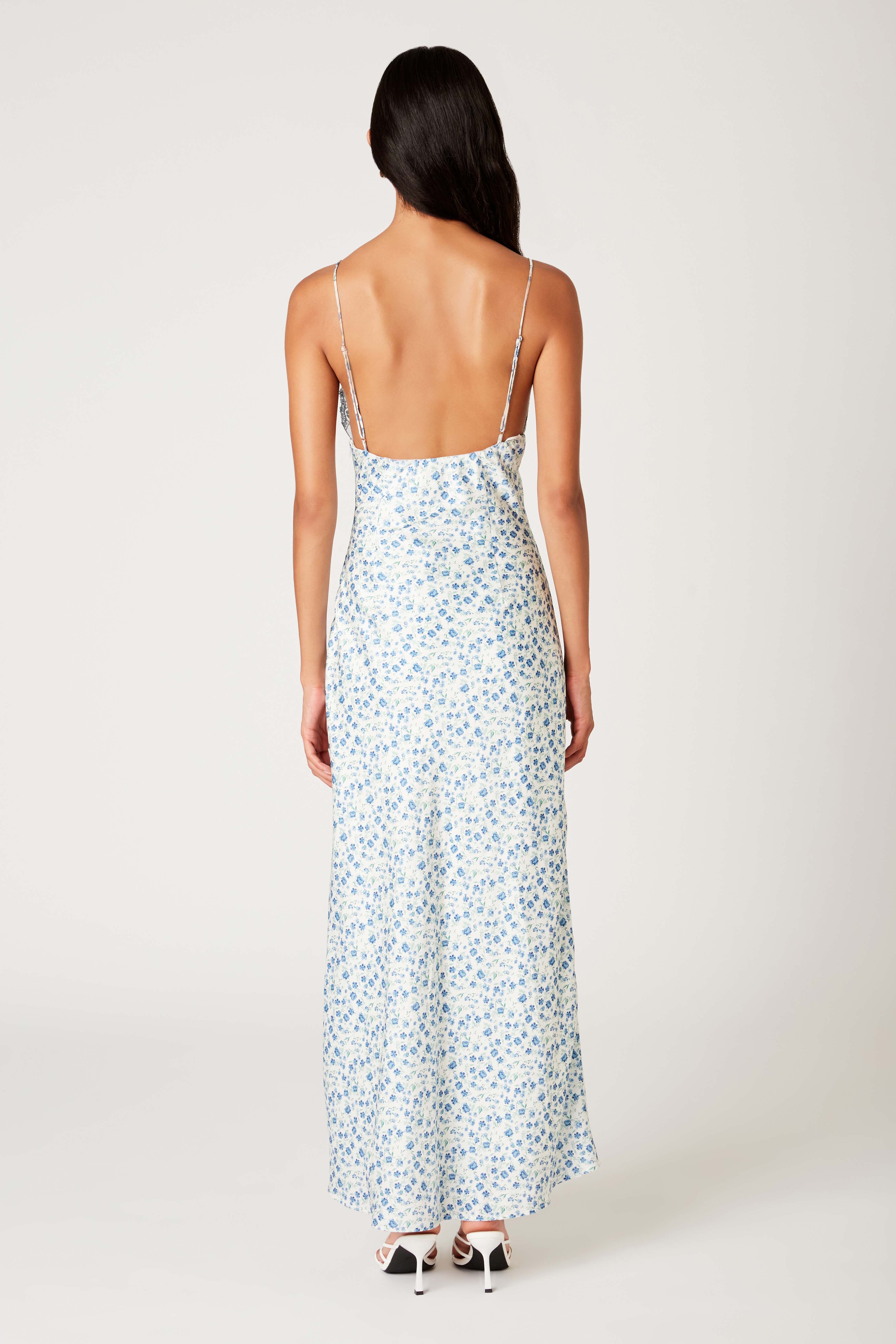 ganni 3d jacquard ruffle midi dress Brilliant Blue 3D Jacquard Ruffle Midi Dress