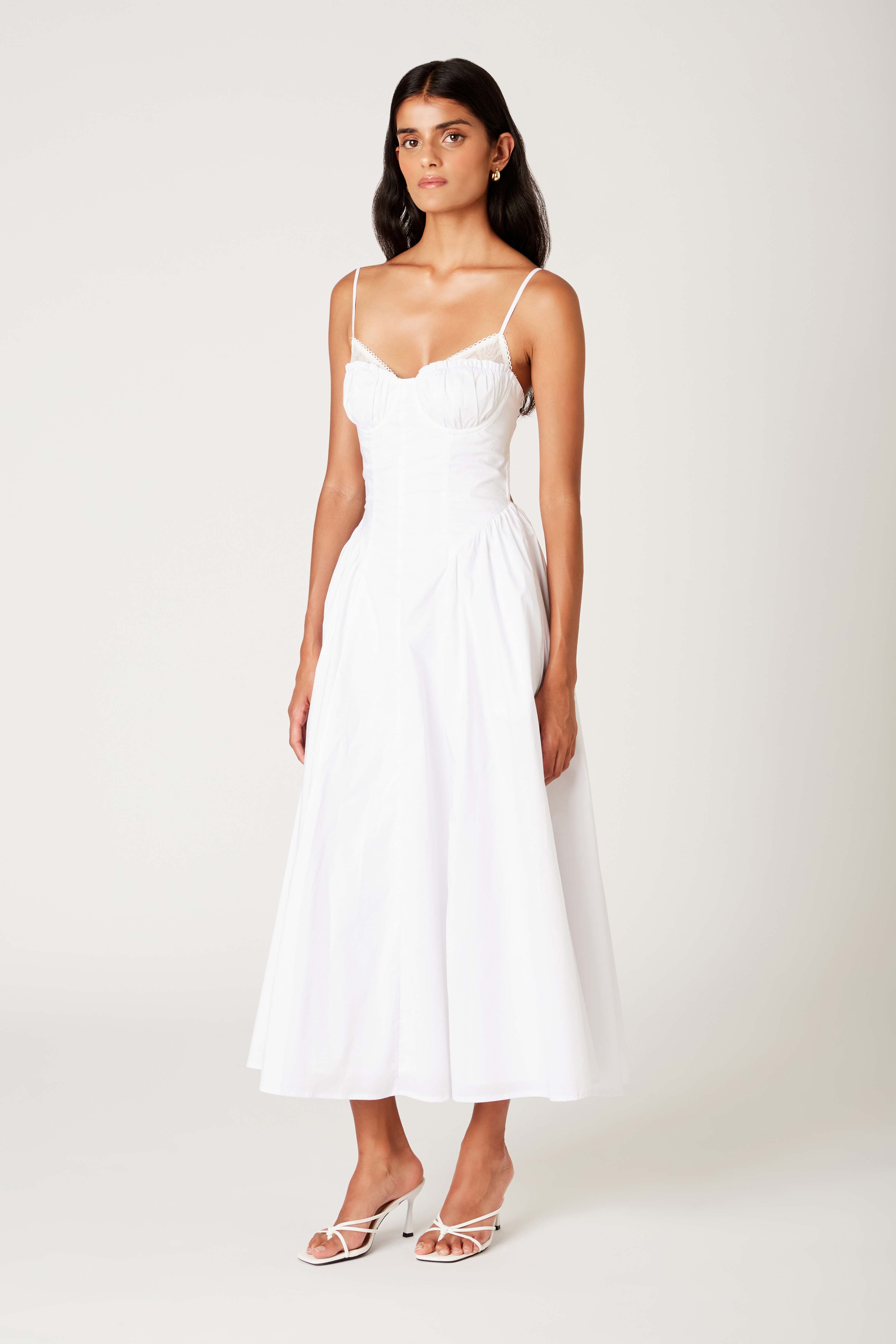 Alice Dress in white side view