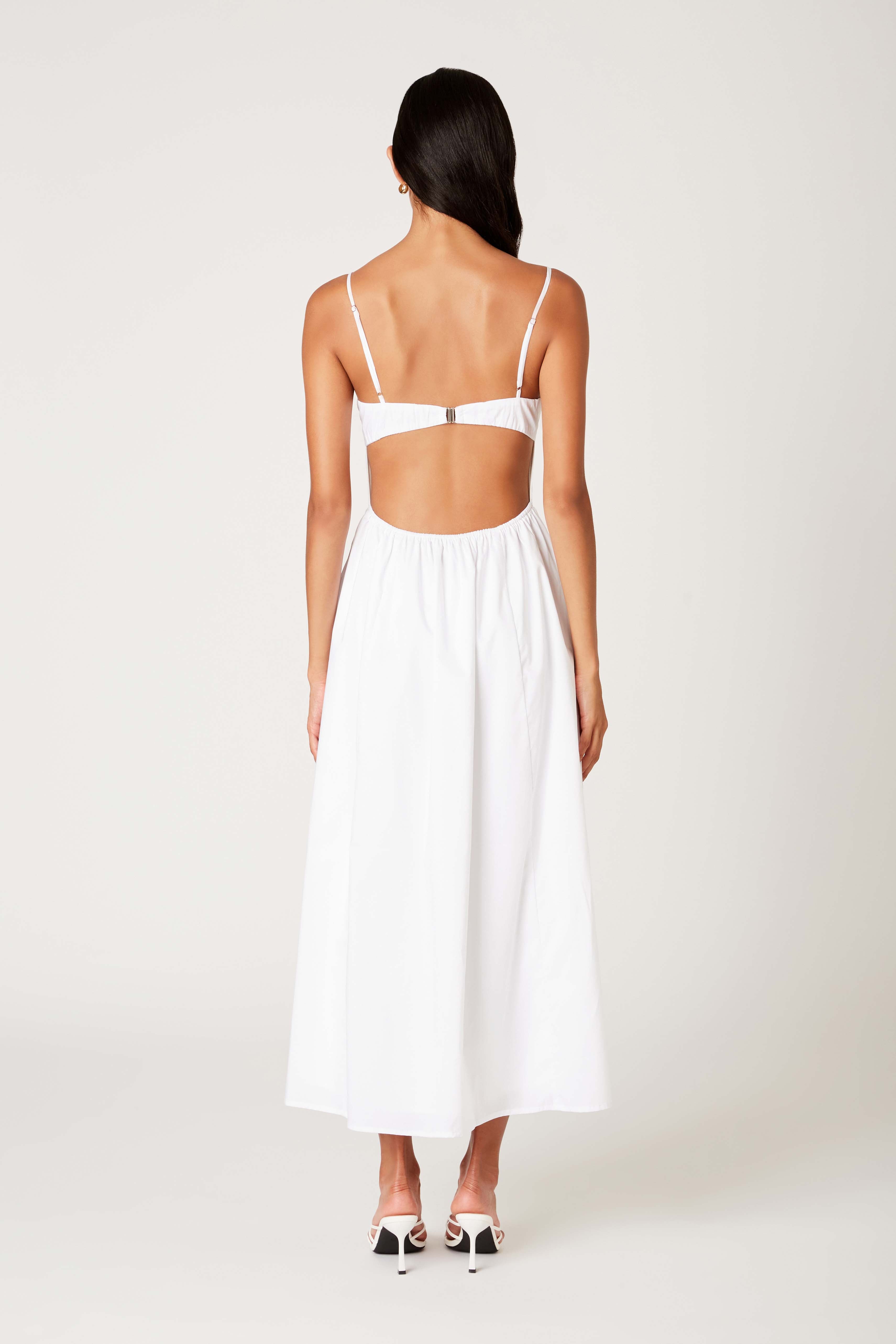 Alice Dress in white back view