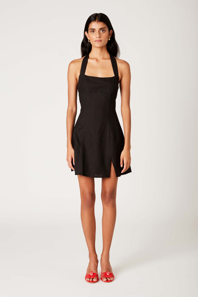 Emil Dress in black front view
