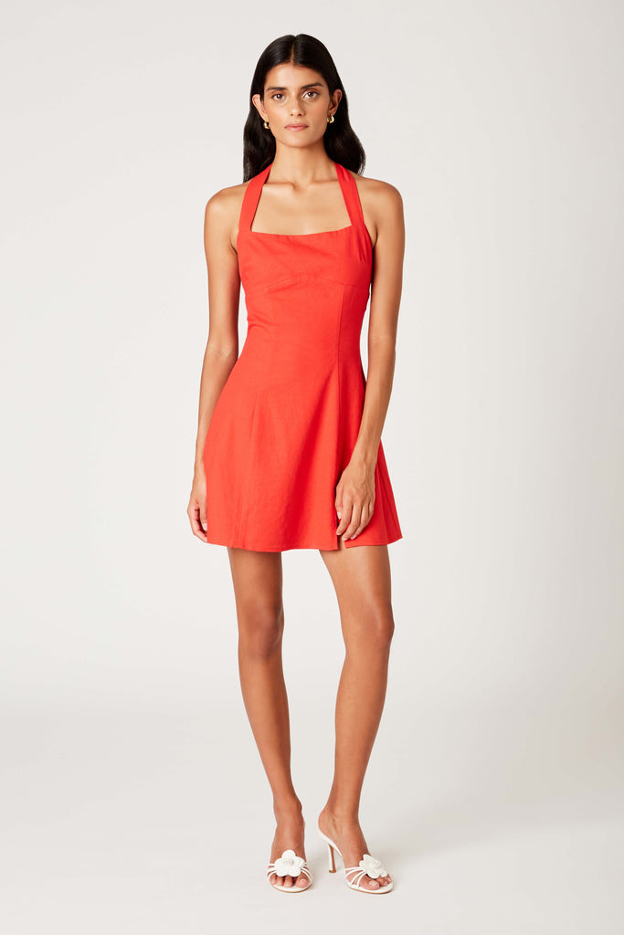 Emil Dress in cherry front view