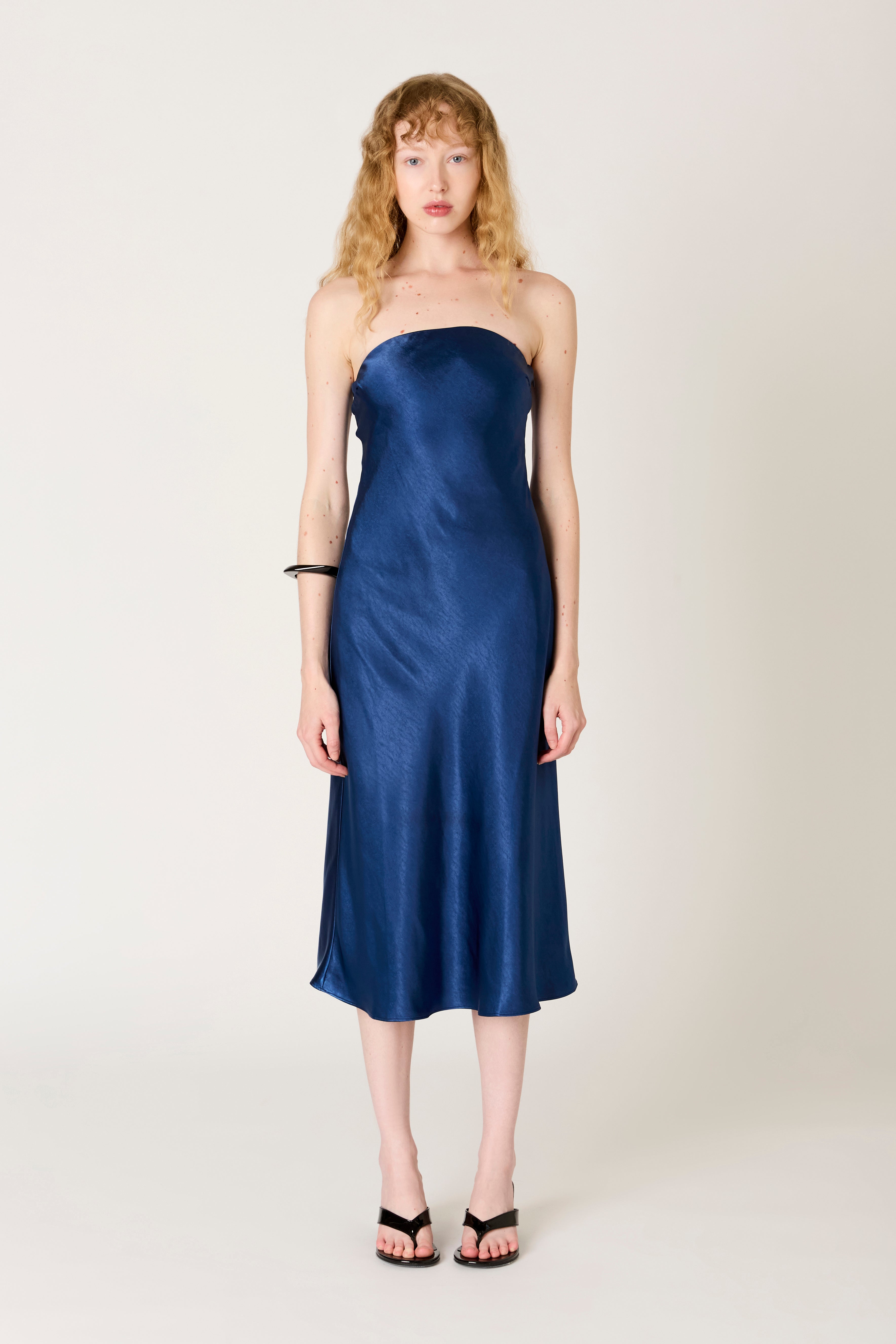 Carolyn Dress in navy front view